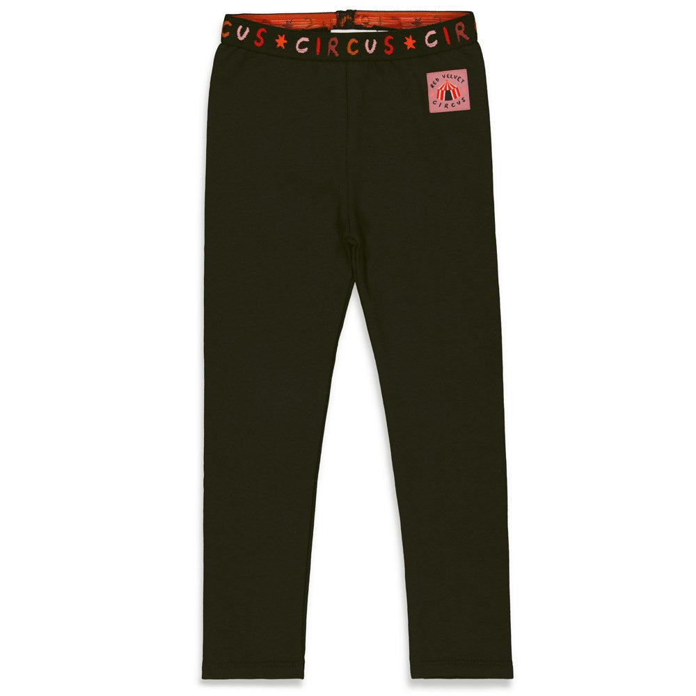 Meisjes Legging - Red Velvet Circus van Jubel in de kleur Zwart in maat 140.