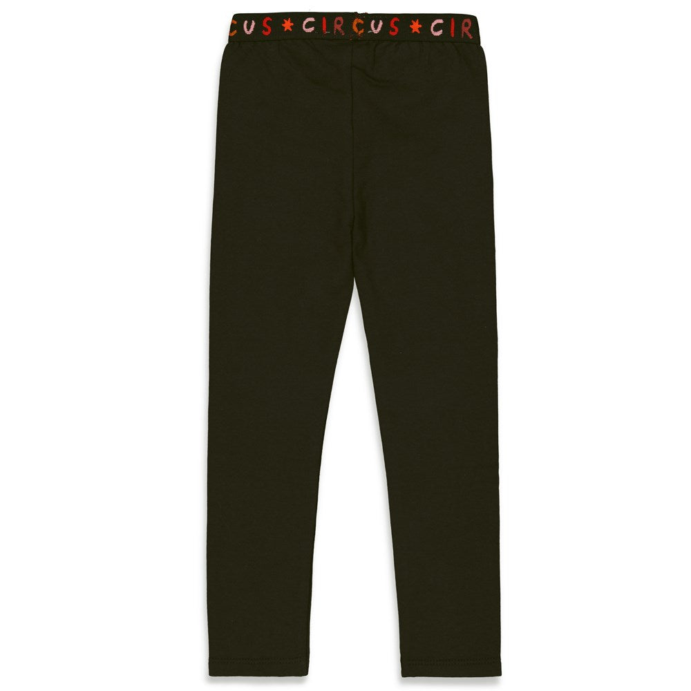 Meisjes Legging - Red Velvet Circus van Jubel in de kleur Zwart in maat 140.