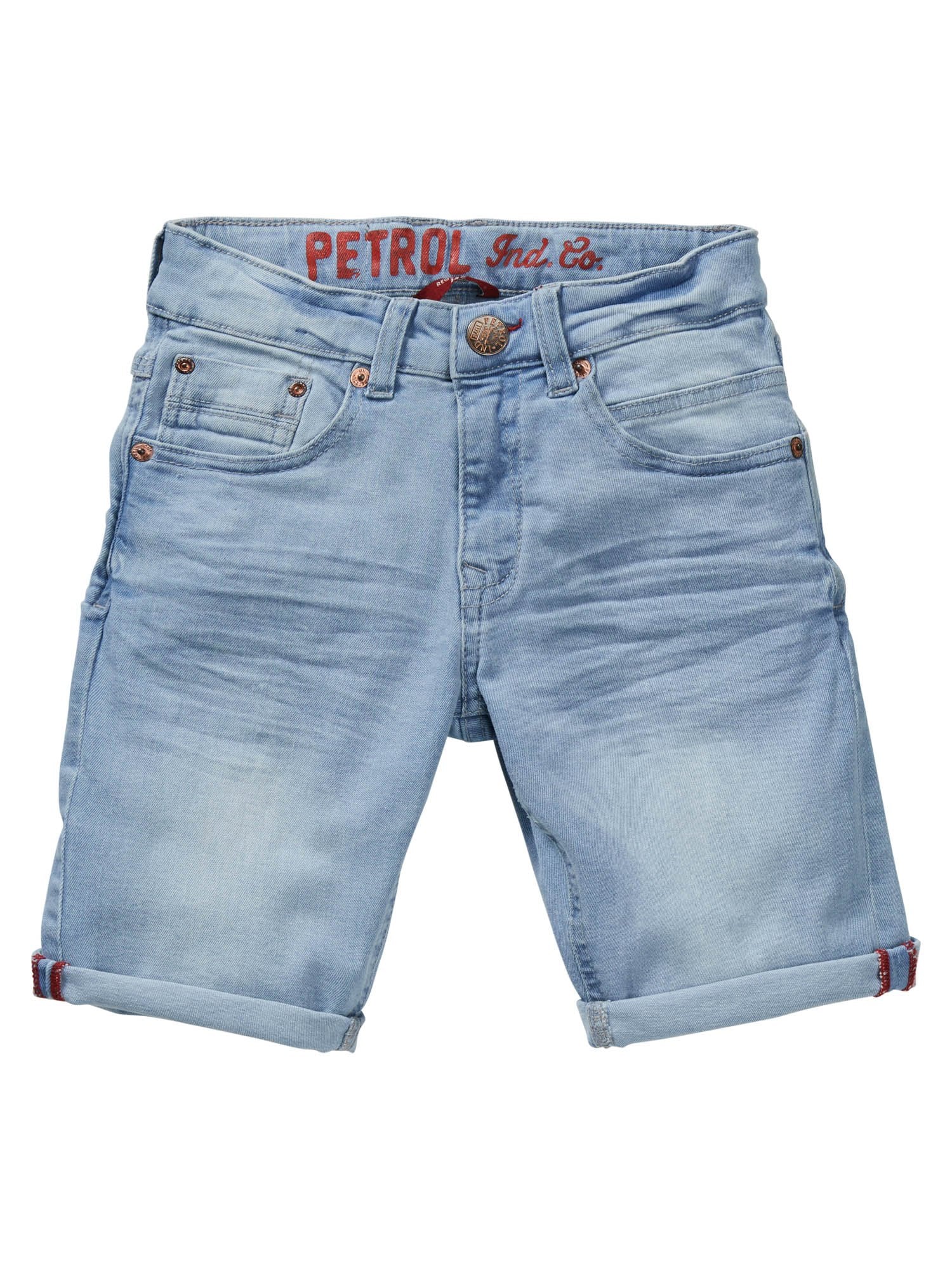 Jongens Jeansshort Bullseye van Petrol in de kleur Bleached in maat 176.