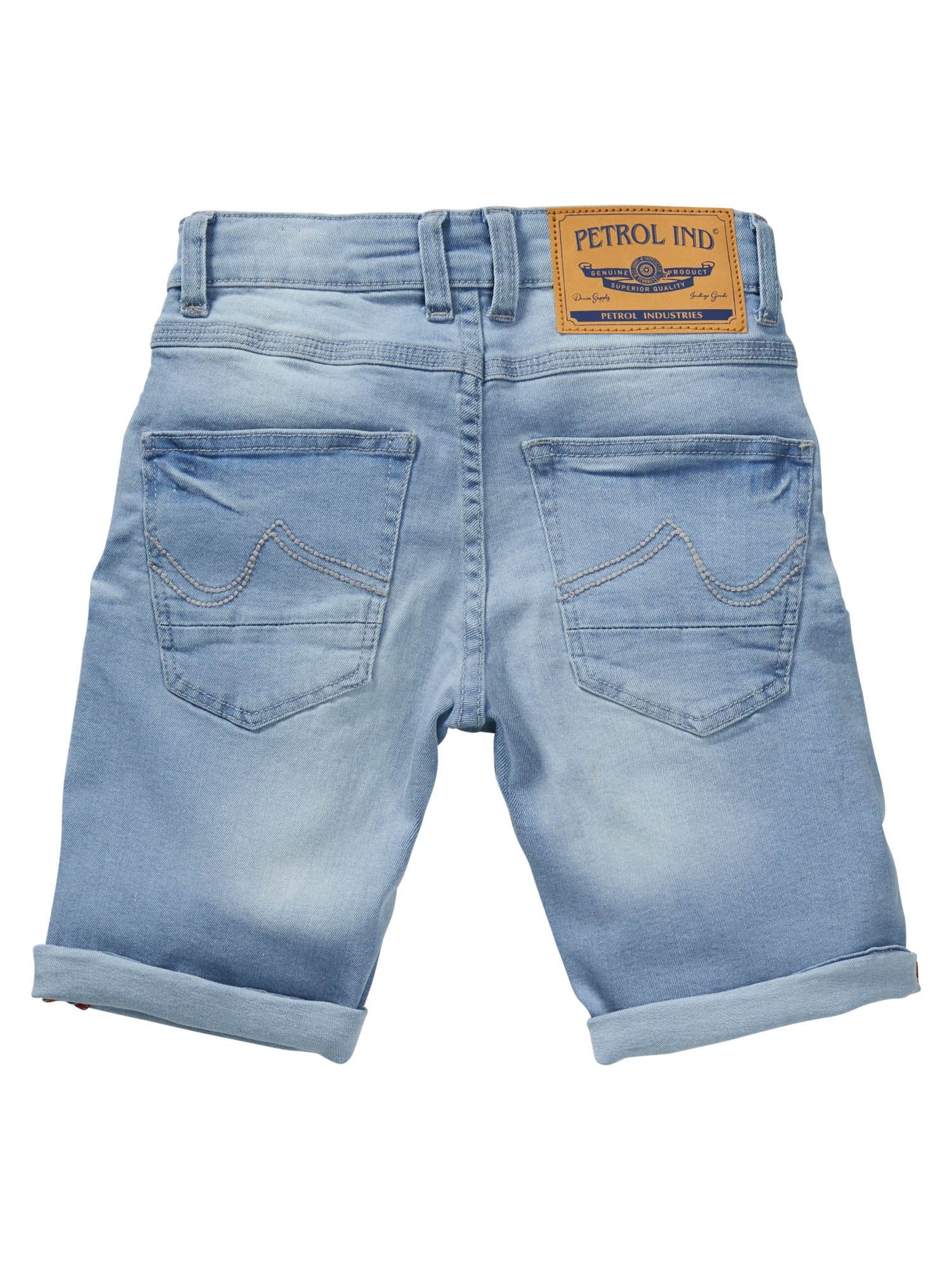 Jongens Jeansshort Bullseye van Petrol in de kleur Bleached in maat 176.