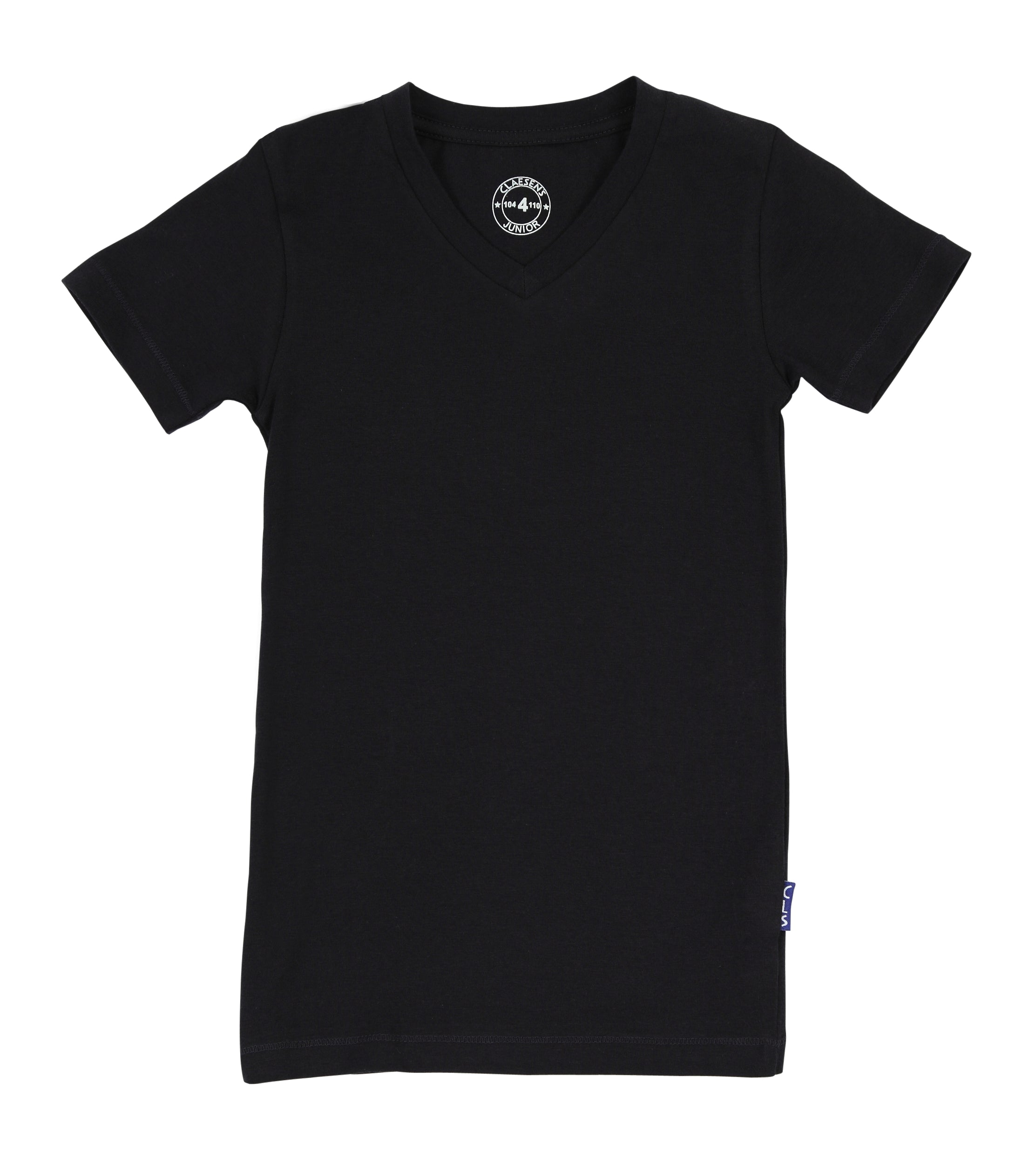 Jongens Boys V-neck T-shirt SS van Claesen's in de kleur Black in maat 152.