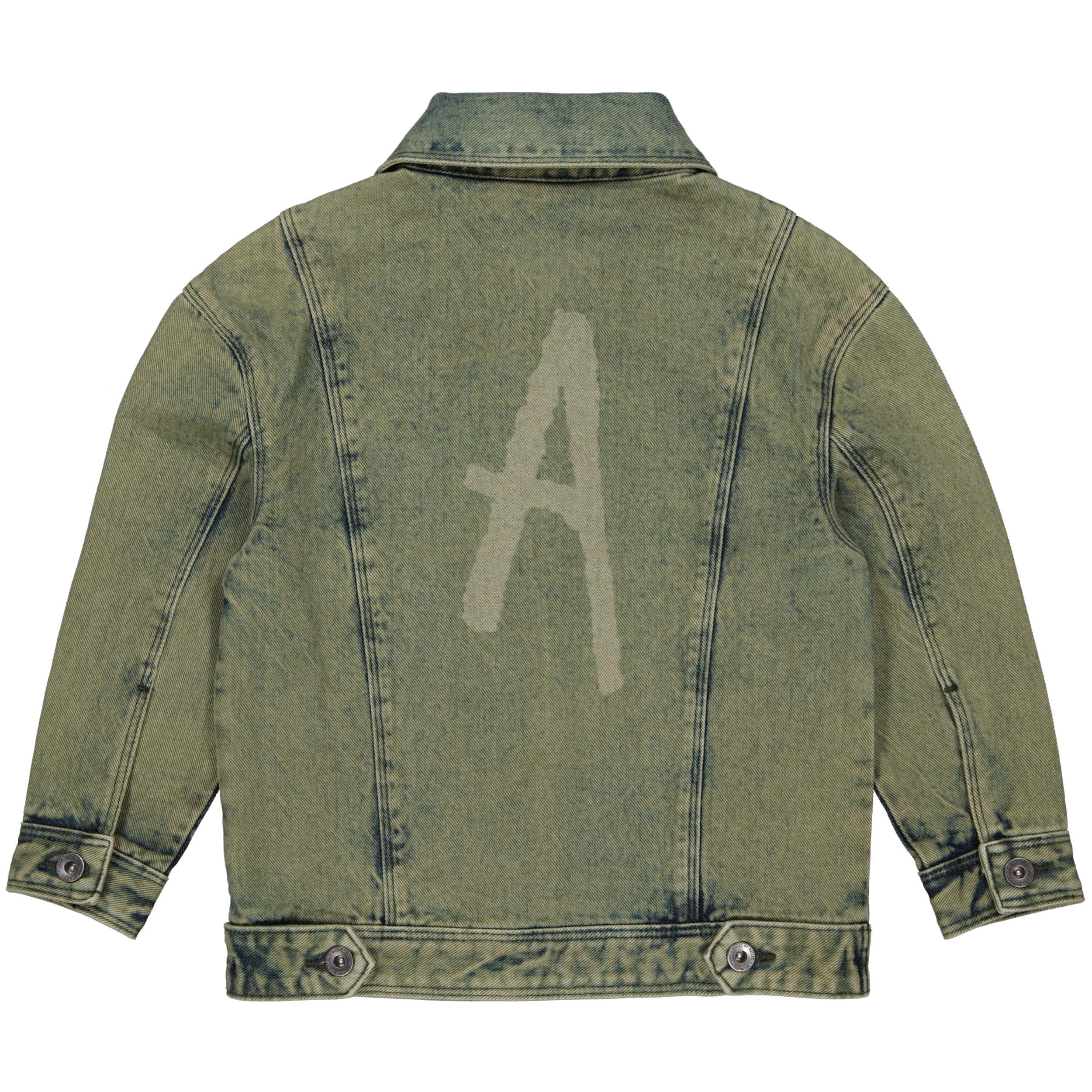 Unisexs Denim Jack Olive van House of Artists in de kleur Olive in maat 170-176.