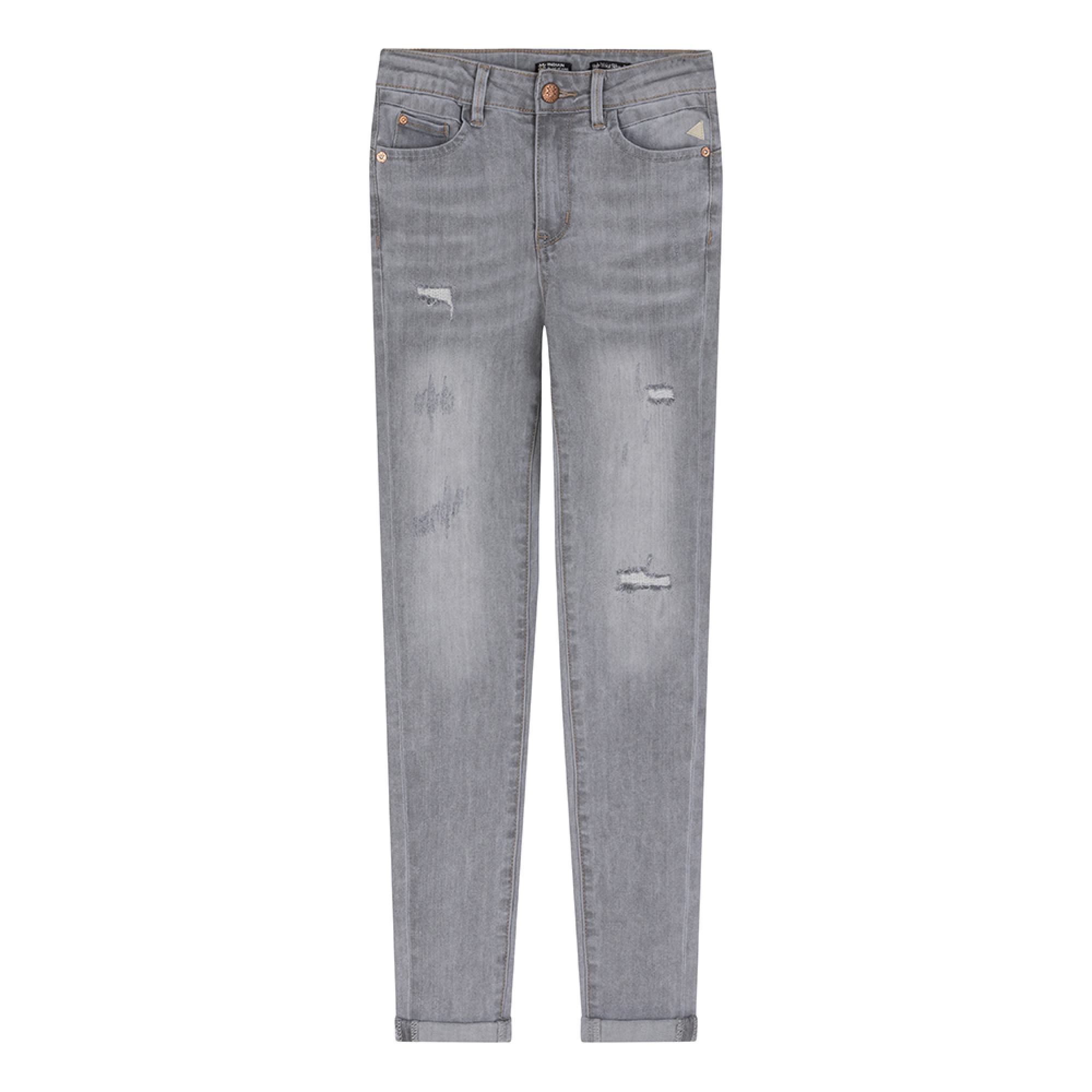 Meisjes Grey Lois High Waist van Indian Blue Jeans in de kleur Light Grey Denim in maat 176.