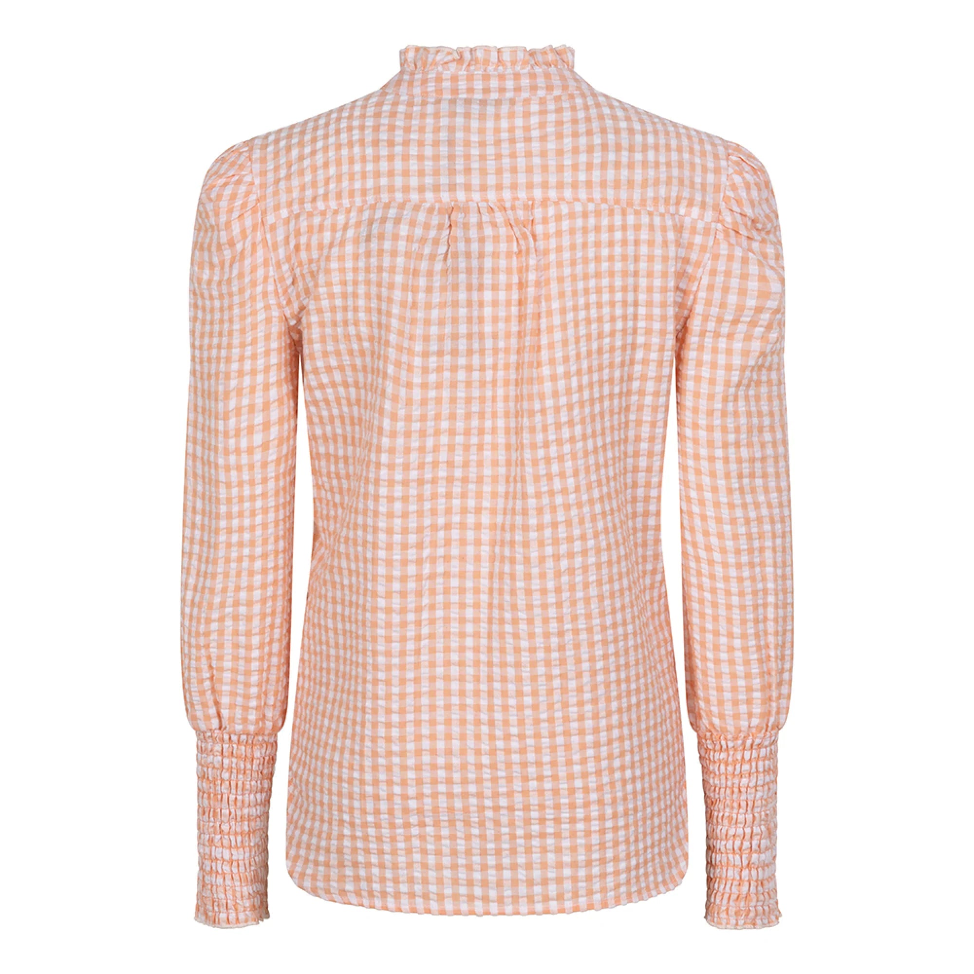 Meisjes Shirt Longsleeve Small Check van Indian Blue Jeans in de kleur Coral Peach in maat 176.