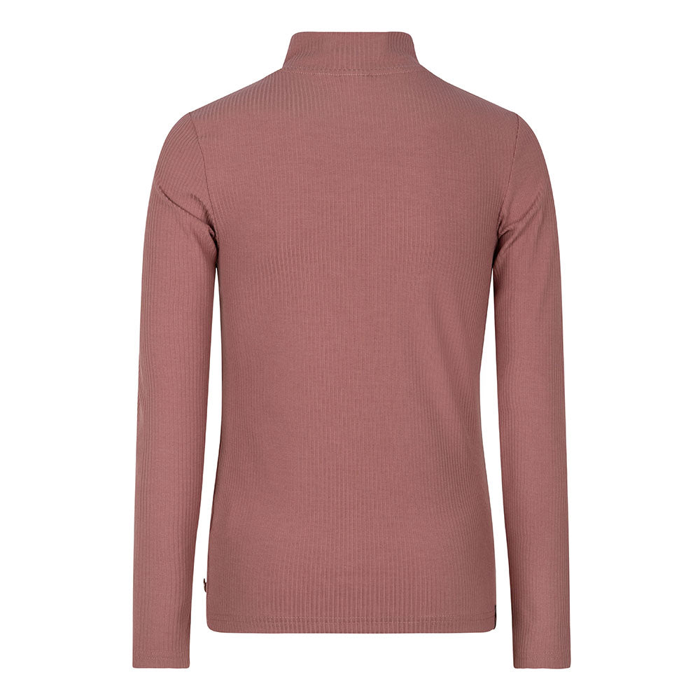 Meisjes T-Shirt Ls Rib Zipper van Indian Blue Jeans in de kleur Blush Pink in maat 176.