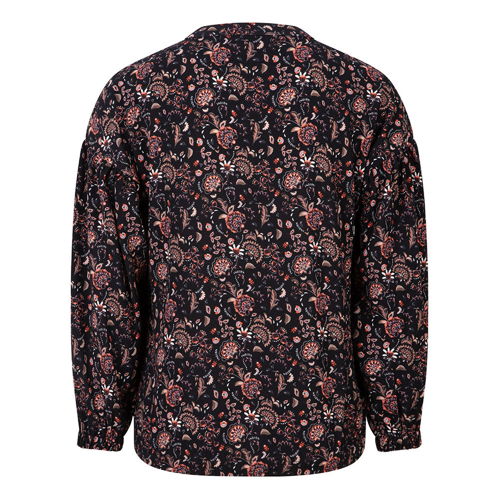 Meisjes Paisley Button Shirt van Indian Blue Jeans in de kleur Black in maat 176.