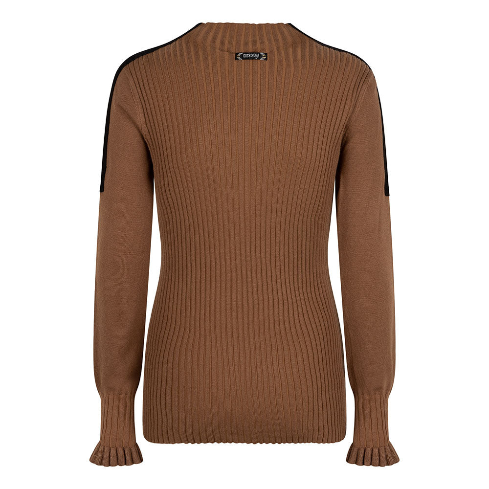 Meisjes Knitwear Ls Contrast Rib van Indian Blue Jeans in de kleur Almond Brown in maat 176.