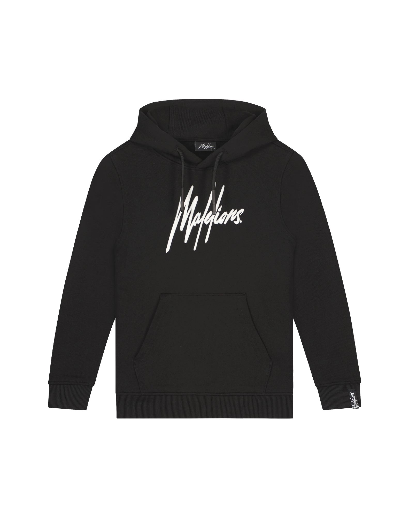 Jongens Junior Essentials Hoodie Black/White van Malelions in de kleur Black/White in maat 176.