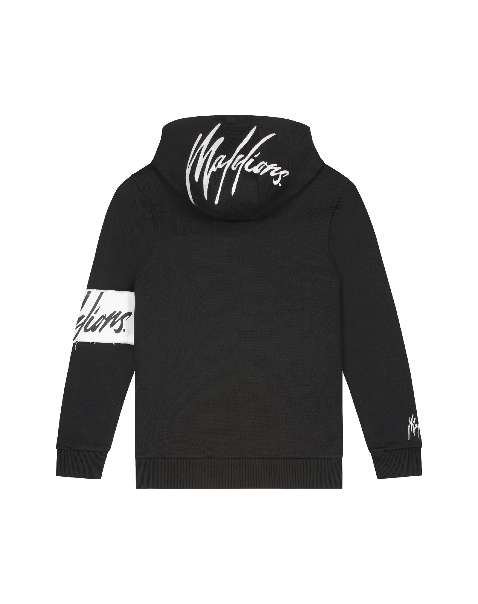 Jongens Junior Captain Hoodie Black/White van Malelions in de kleur Black/White in maat 176.