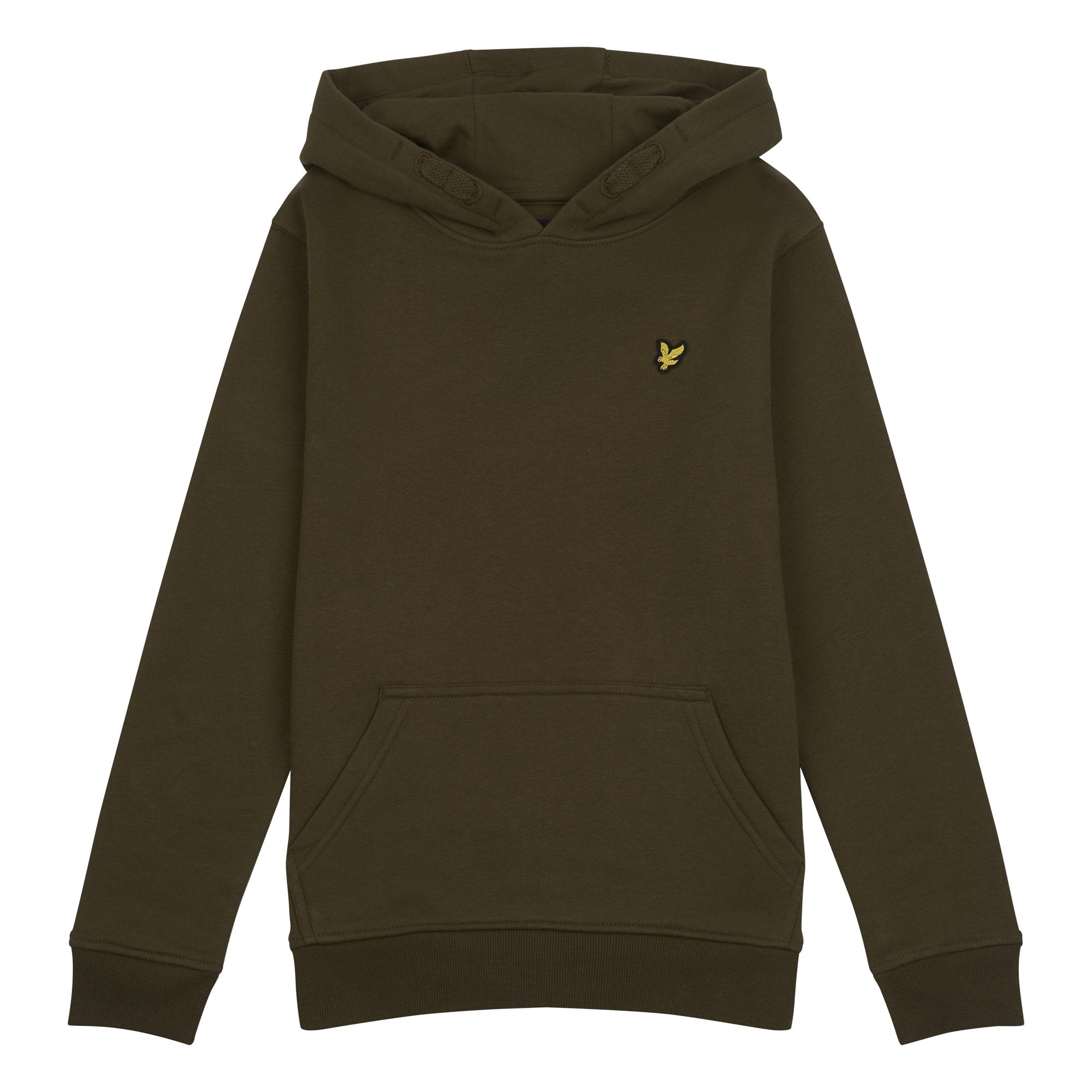 Jongens Classic OTH Hoody Fleece Dark Olive van Lyle & Scott in de kleur Dark Olive in maat 170-176.