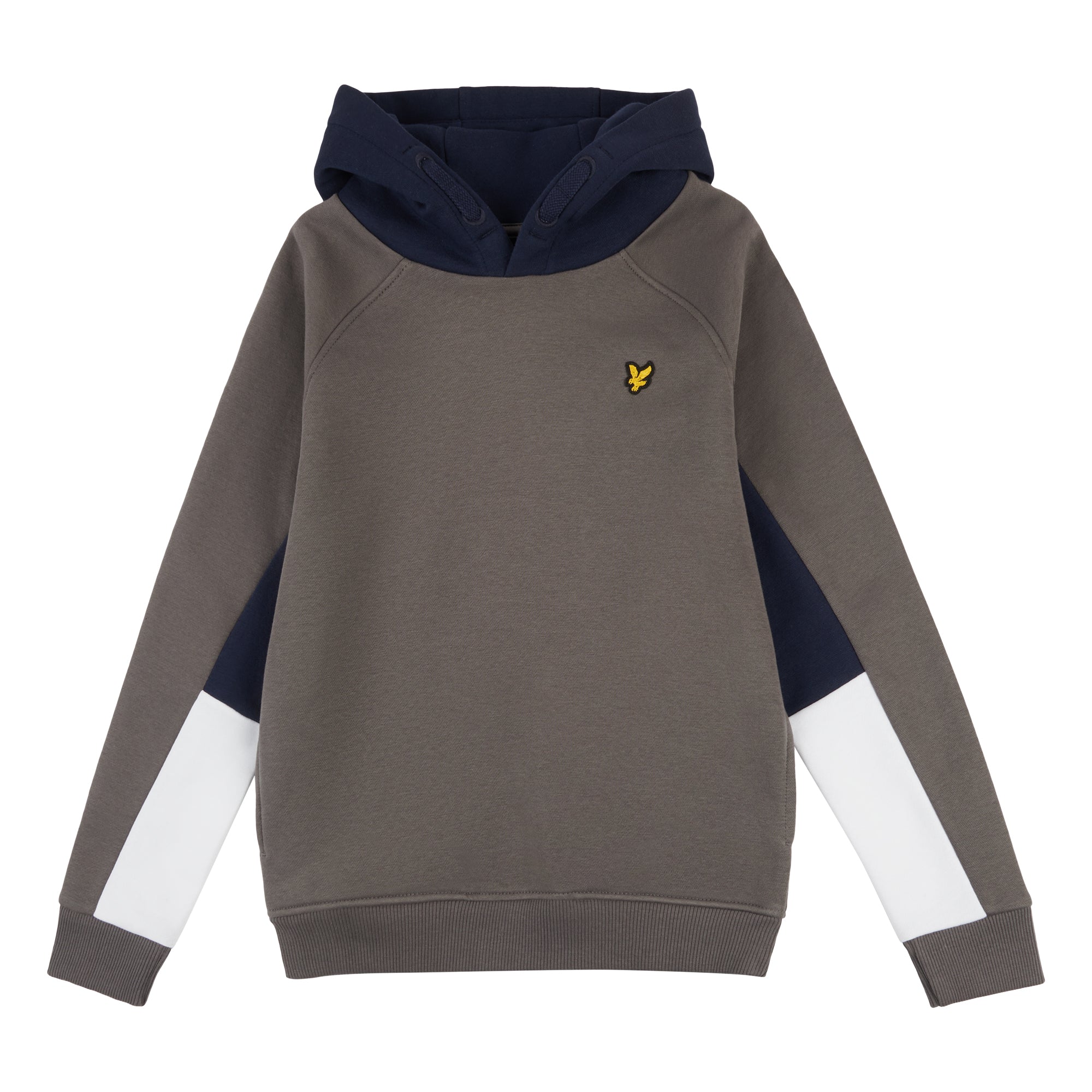 Jongens Oversized Sleeve Cut and Sew BB OTH Hoodie Castlerock van Lyle & Scott in de kleur Castlerock in maat 164-170.