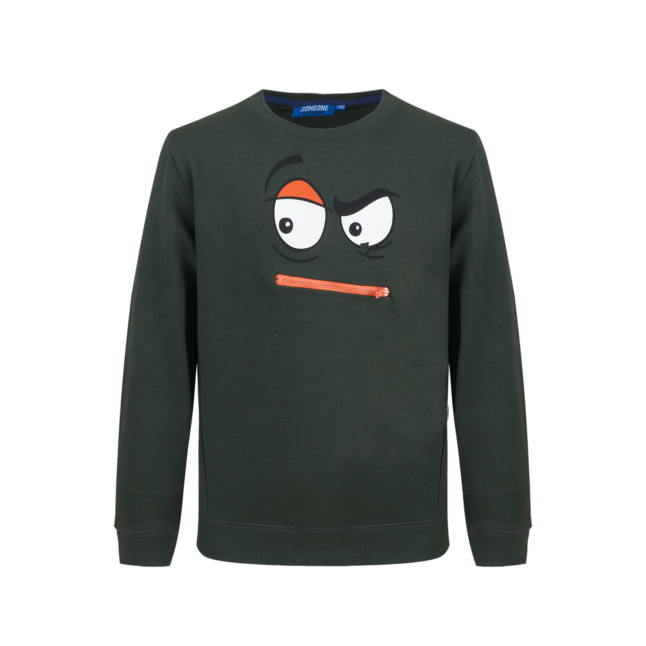 Someone Sweater Long Sleeves Someone Dark Green