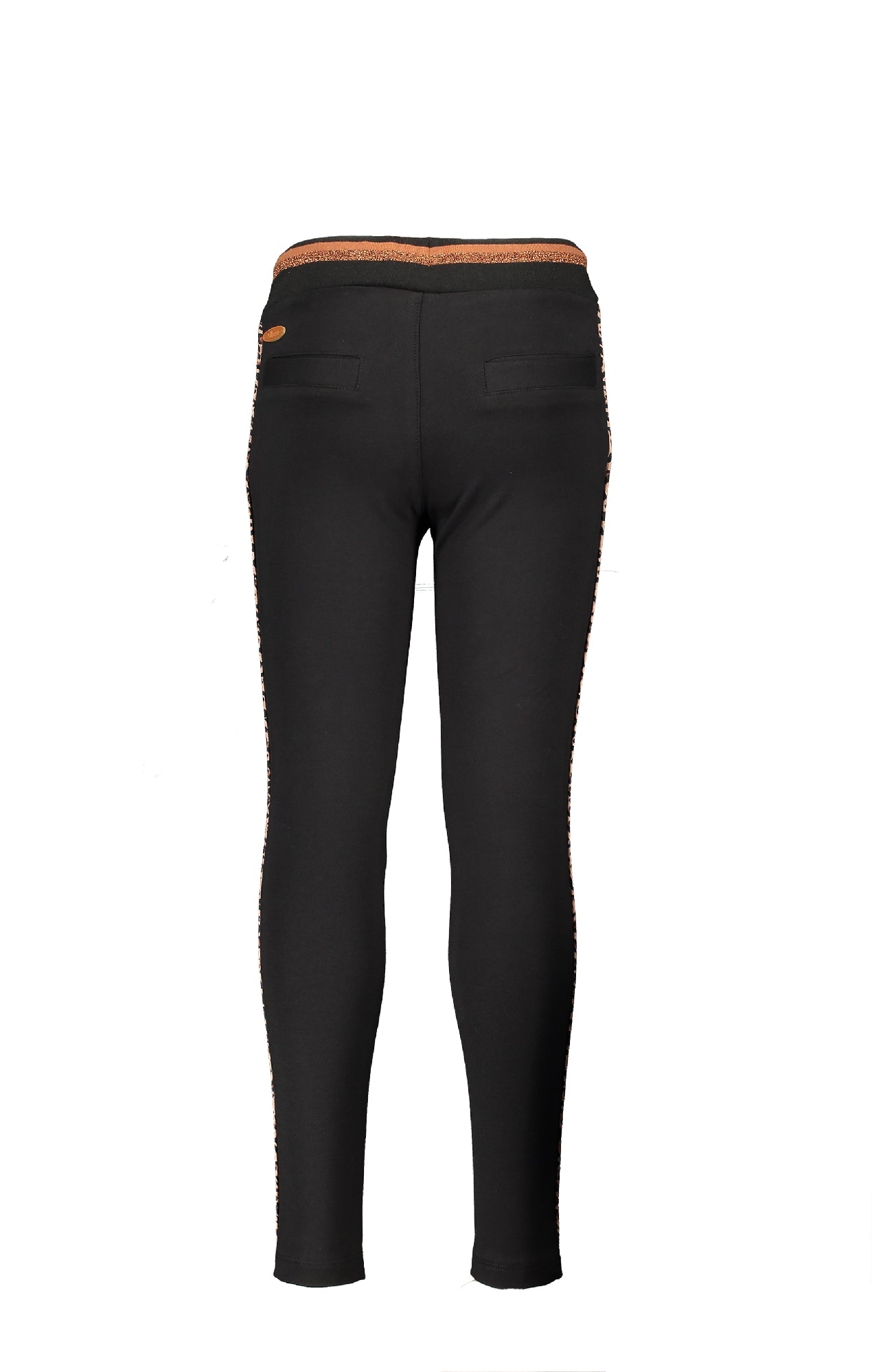 NoNo SeclerB sweat pants with leopard piping at side seams