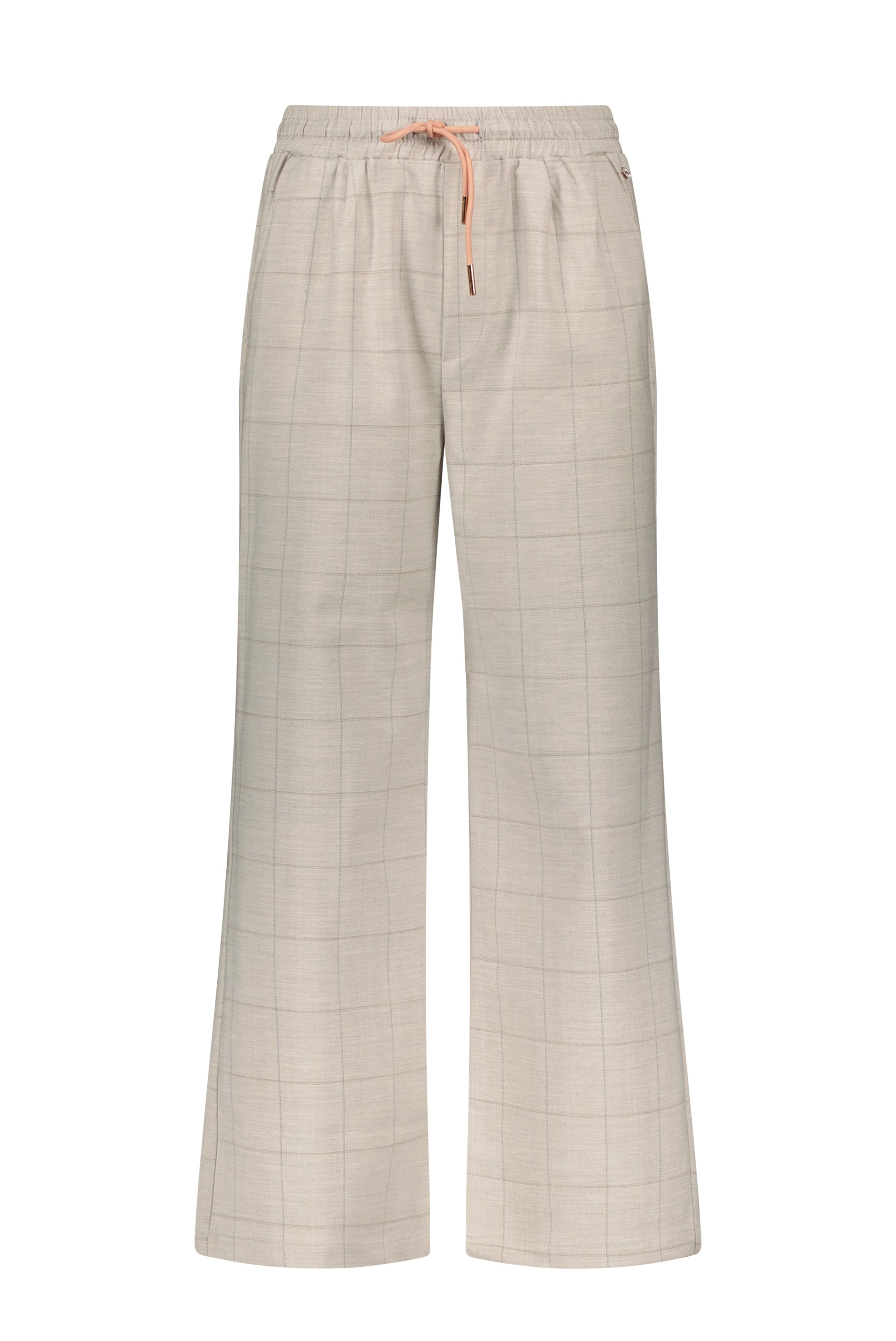 Meisjes Sayla palazzo checkered pants van  in de kleur Pearl in maat 170-176.