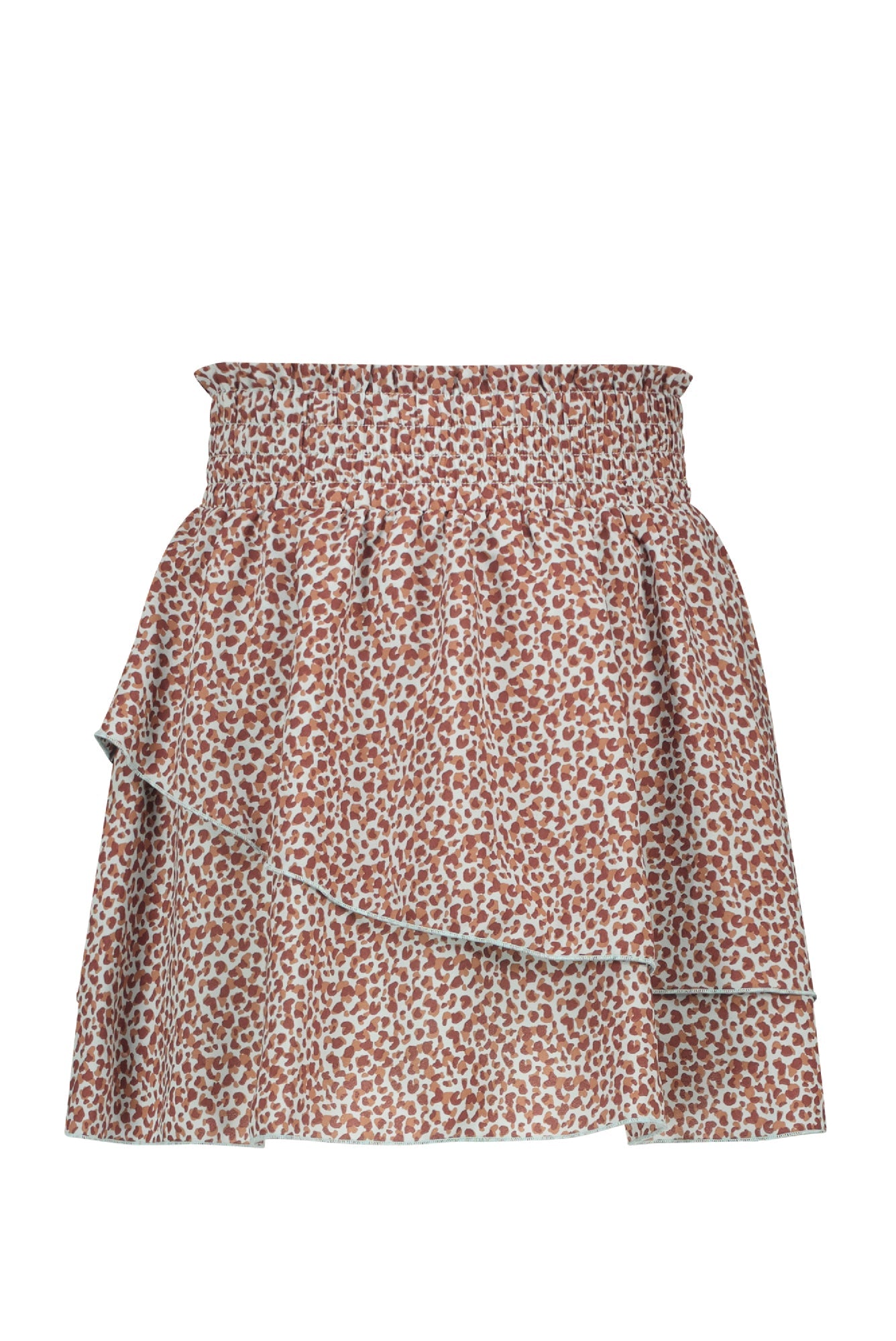 Meisjes Nada short layered skirt with short lining van NoBell in de kleur Spa Blue in maat 170-176.