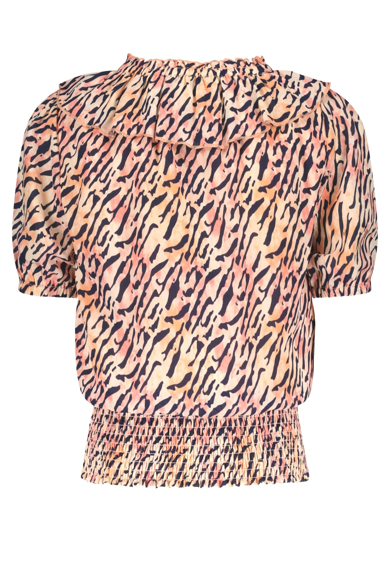 NoBell Tommy blouse s/sl with smocked waistband