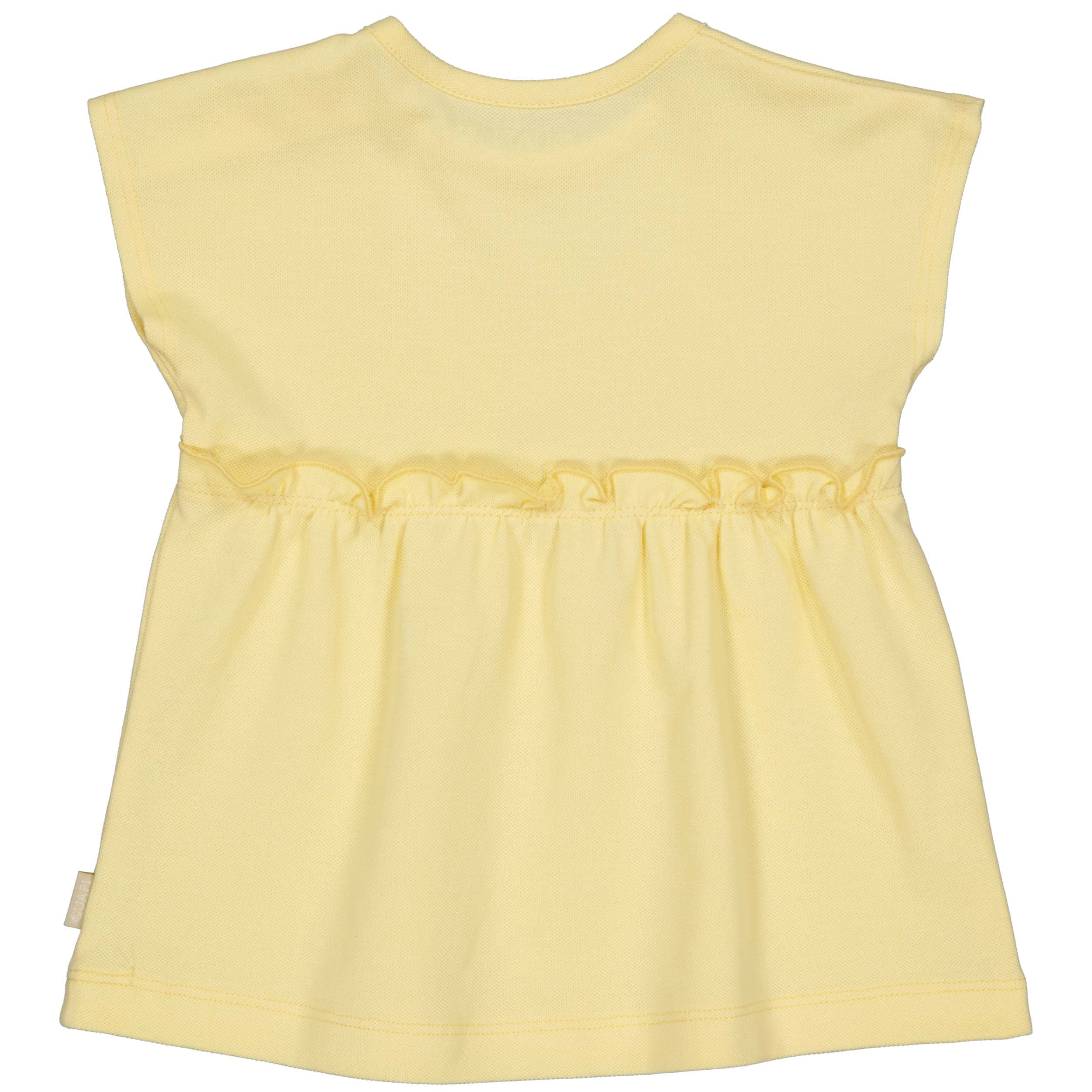 Meisjes Dress Sacha van Quapi Newborn in de kleur Yellow Cream in maat 68.