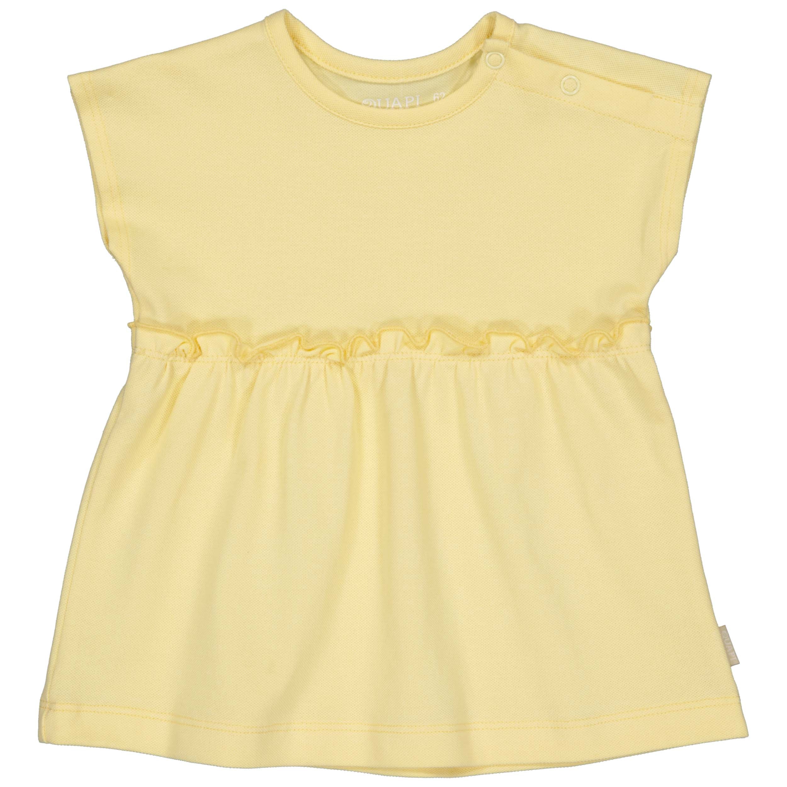 Meisjes Dress Sacha van Quapi Newborn in de kleur Yellow Cream in maat 68.