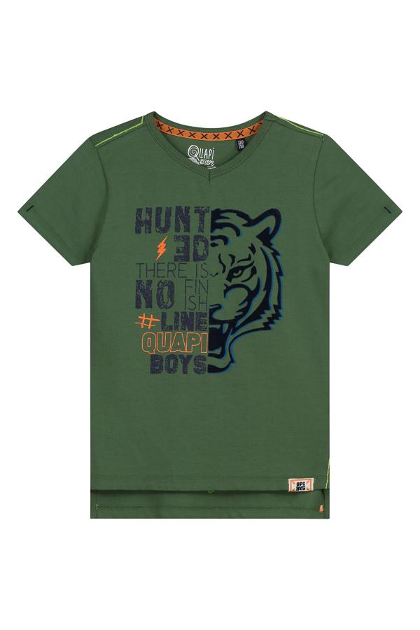 Jongens Shortsleeve van Quapi in de kleur Jungle Green in maat 134/140.
