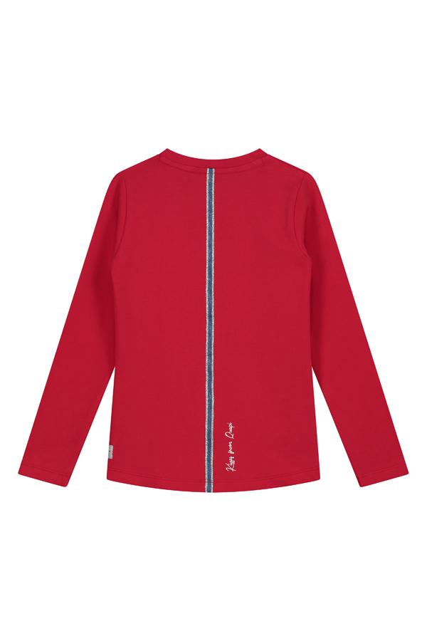 Meisjes Longsleeve van Quapi in de kleur Cherry Red in maat 134/140.