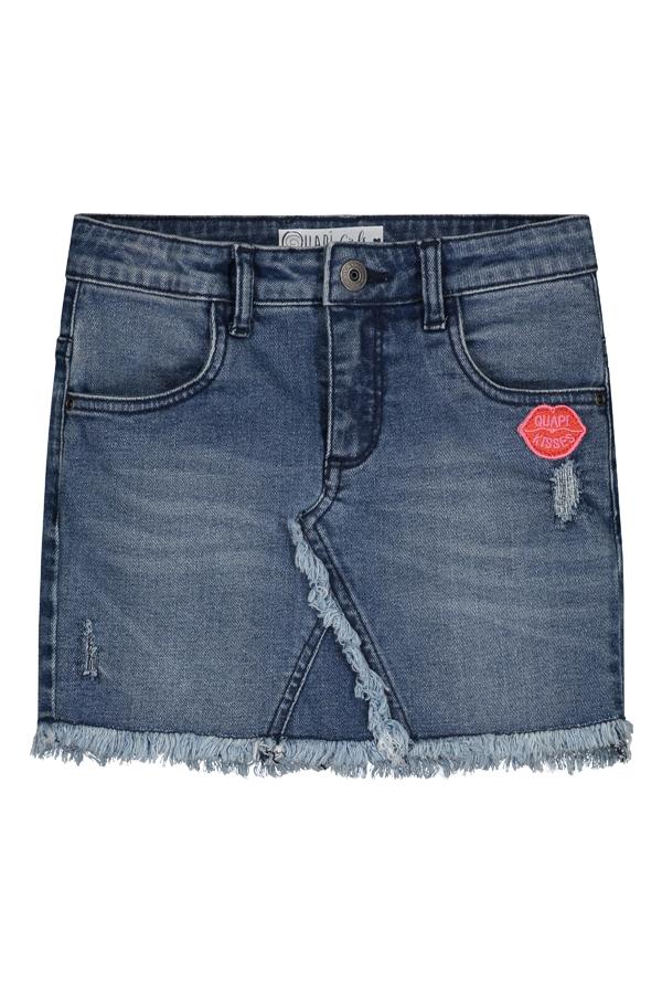Meisjes Skirt van Quapi in de kleur Blue Denim in maat 134/140.