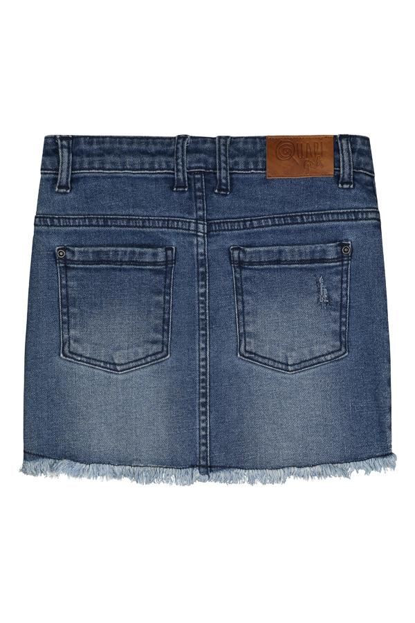 Meisjes Skirt van Quapi in de kleur Blue Denim in maat 134/140.