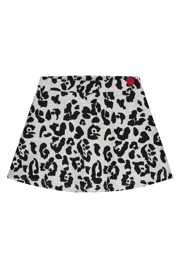 Meisjes Skirt van Quapi in de kleur Dark Grey Leopard in maat 134/140.