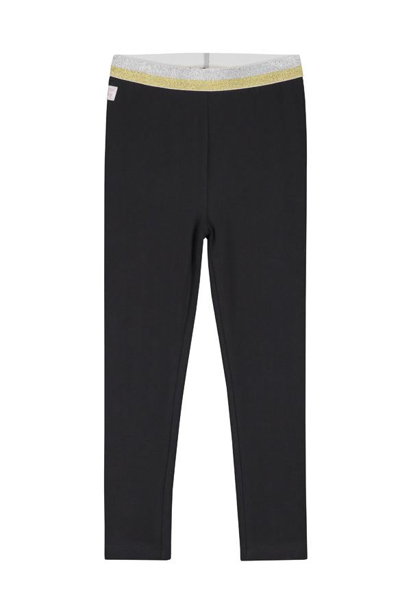 Meisjes Legging van Quapi in de kleur Dark Grey in maat 134/140.
