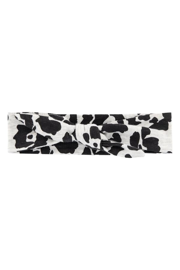 Meisjes Headband van Quapi in de kleur Dark Grey Leopard in maat ONESIZE.