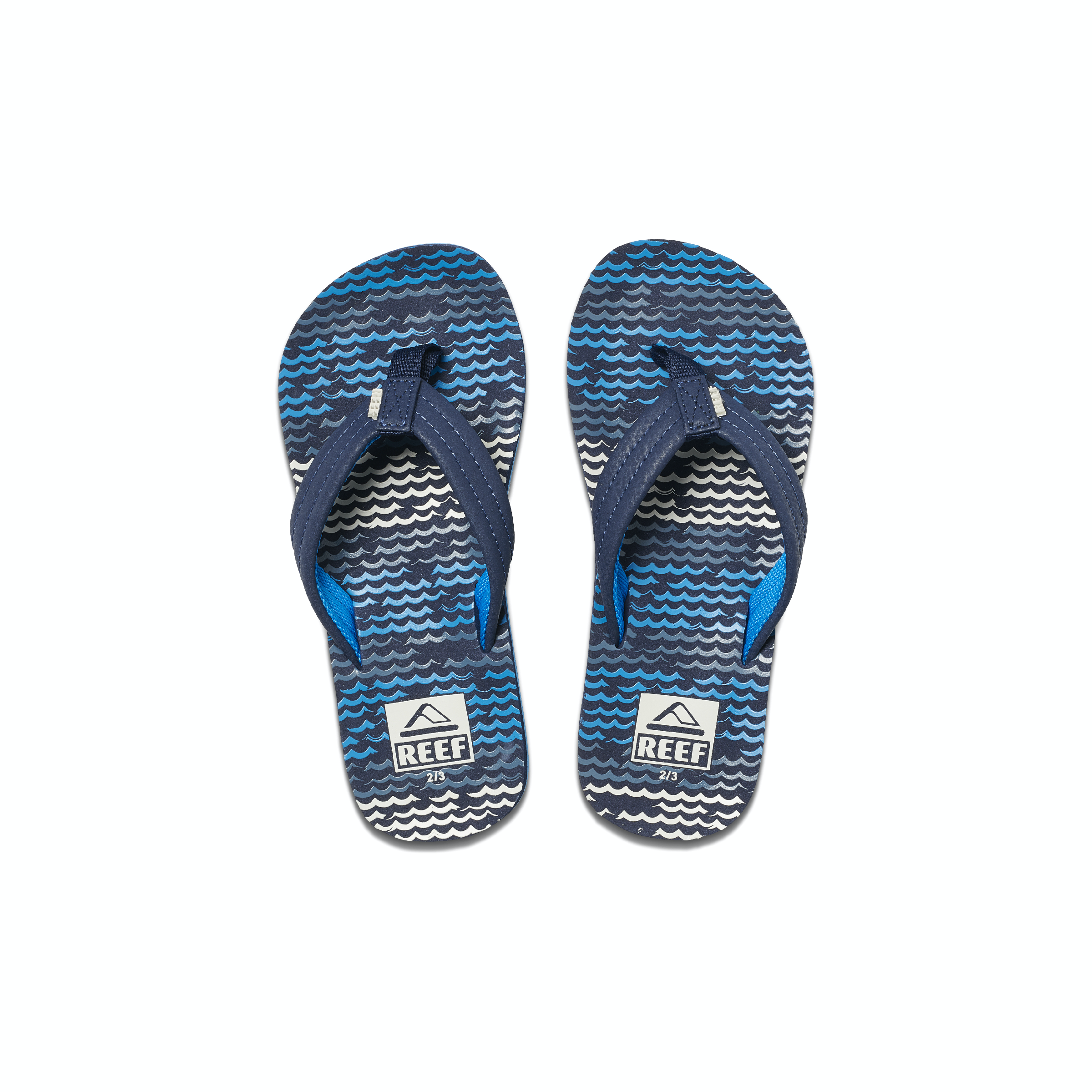 jongens KIDS AHI BLUE HORIZON WAVES van Reef in de kleur Blauw in maat 37, 38.