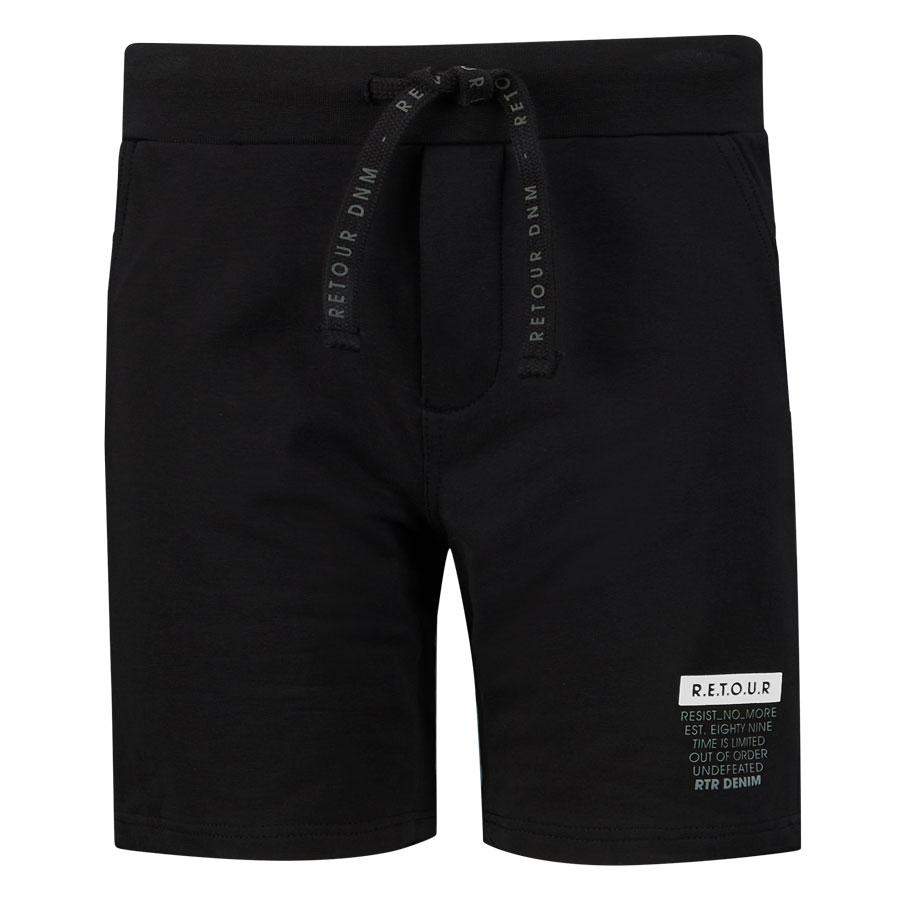 Jongens Sweatshorts Maxim van RETOUR in de kleur black in maat 170/176.