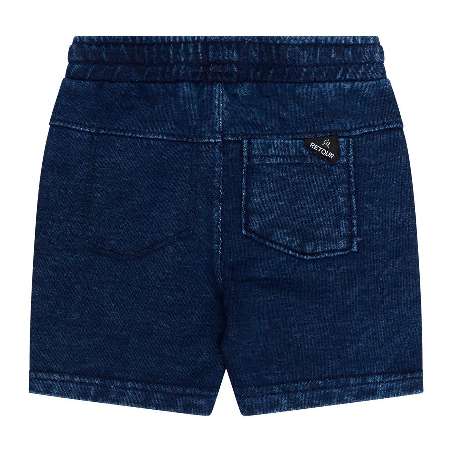 Jongens Jeansshorts jogg Jilles van RETOUR in de kleur medium blue denim in maat 86.