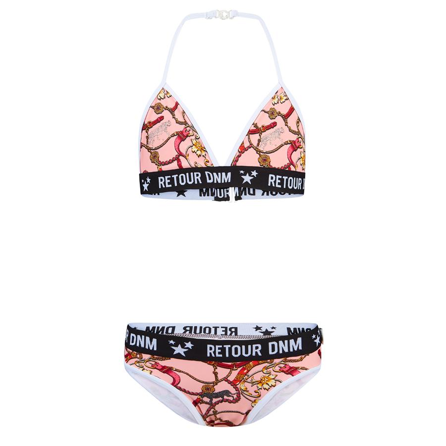Meisjes Triangelbikini Colette van Retour Jeans in de kleur Old Pink in maat 134/140.
