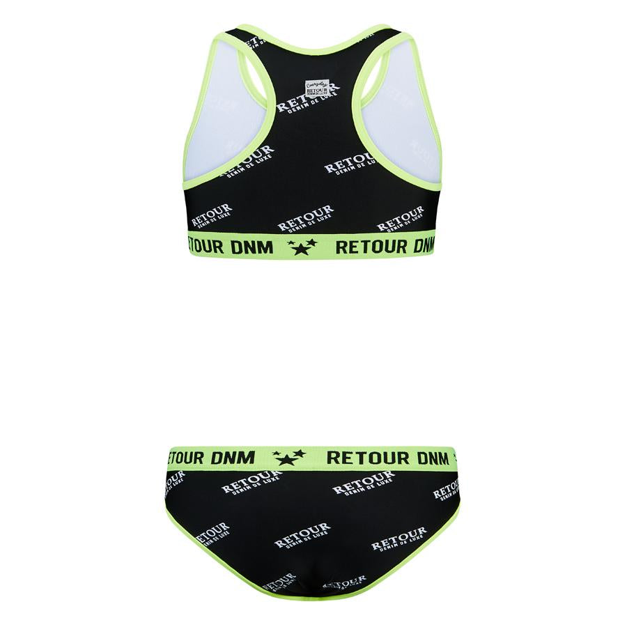 Meisjes Bikini Donatella van Retour Jeans in de kleur Black in maat 134/140.