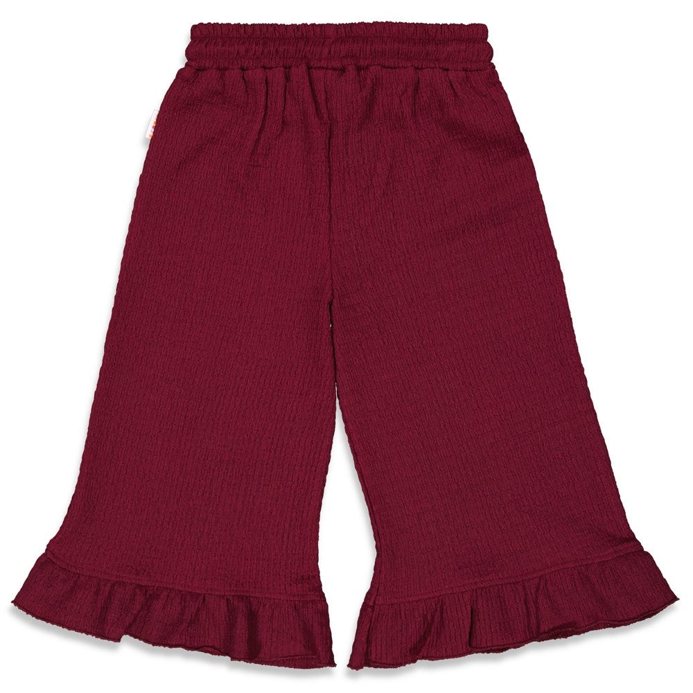 Meisjes Culotte plissé - Birds Of Paradise van Jubel in de kleur Bordeaux in maat 140.