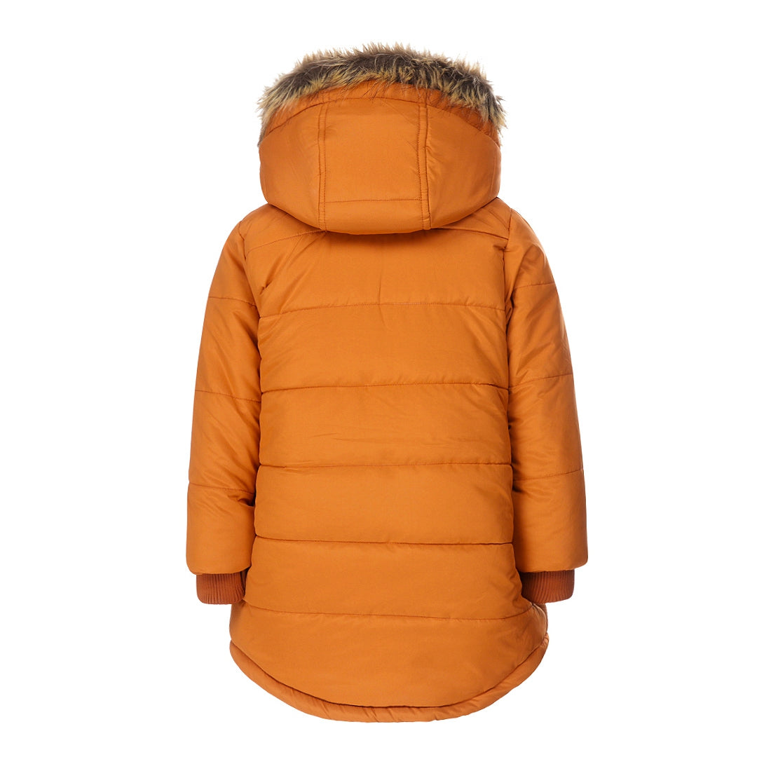 Meisjes Jacket parka with hood water repellent van Koko Noko in de kleur Rust in maat 128.
