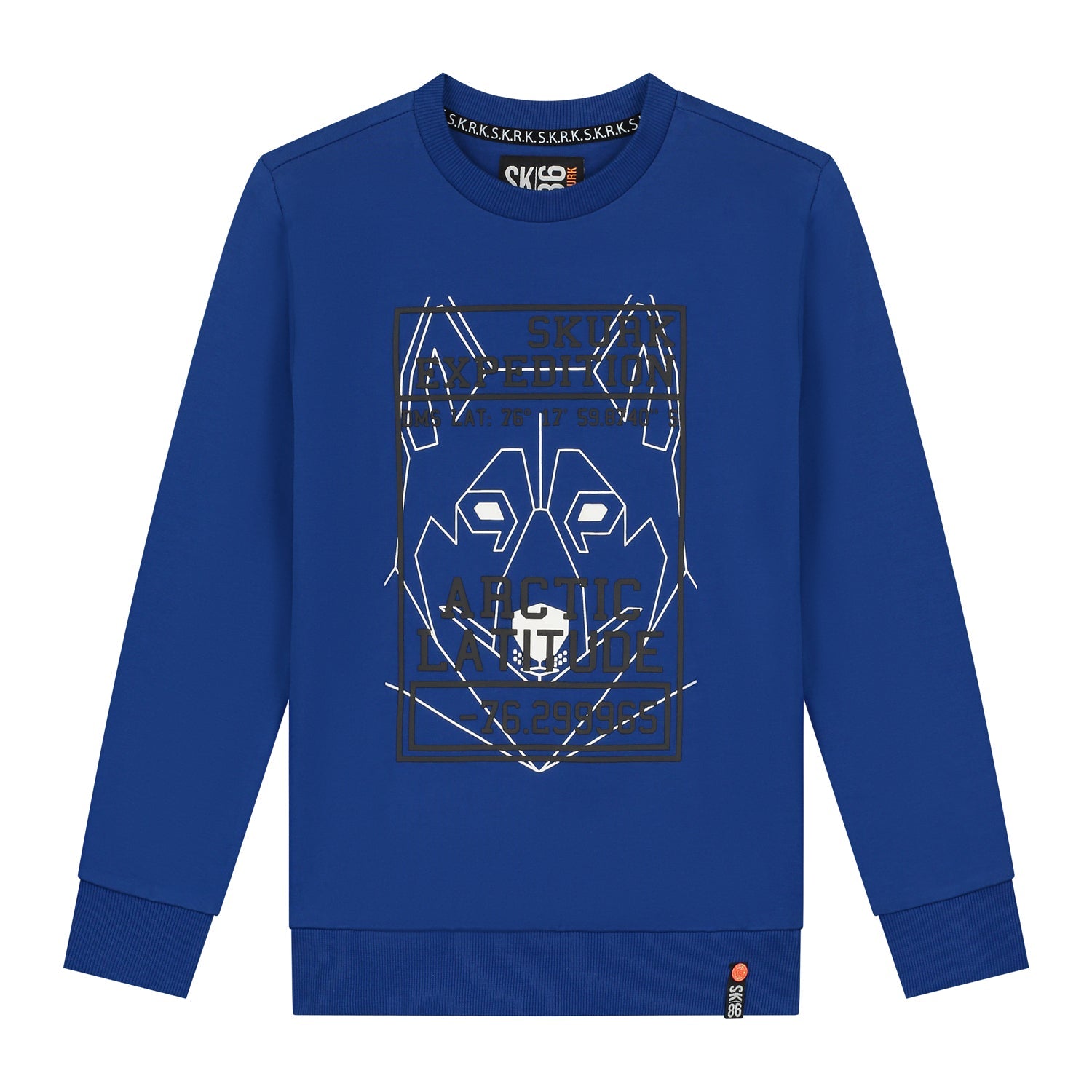 Jongens Sweater Sander Blue van Skurk in de kleur Blue in maat 158-164.