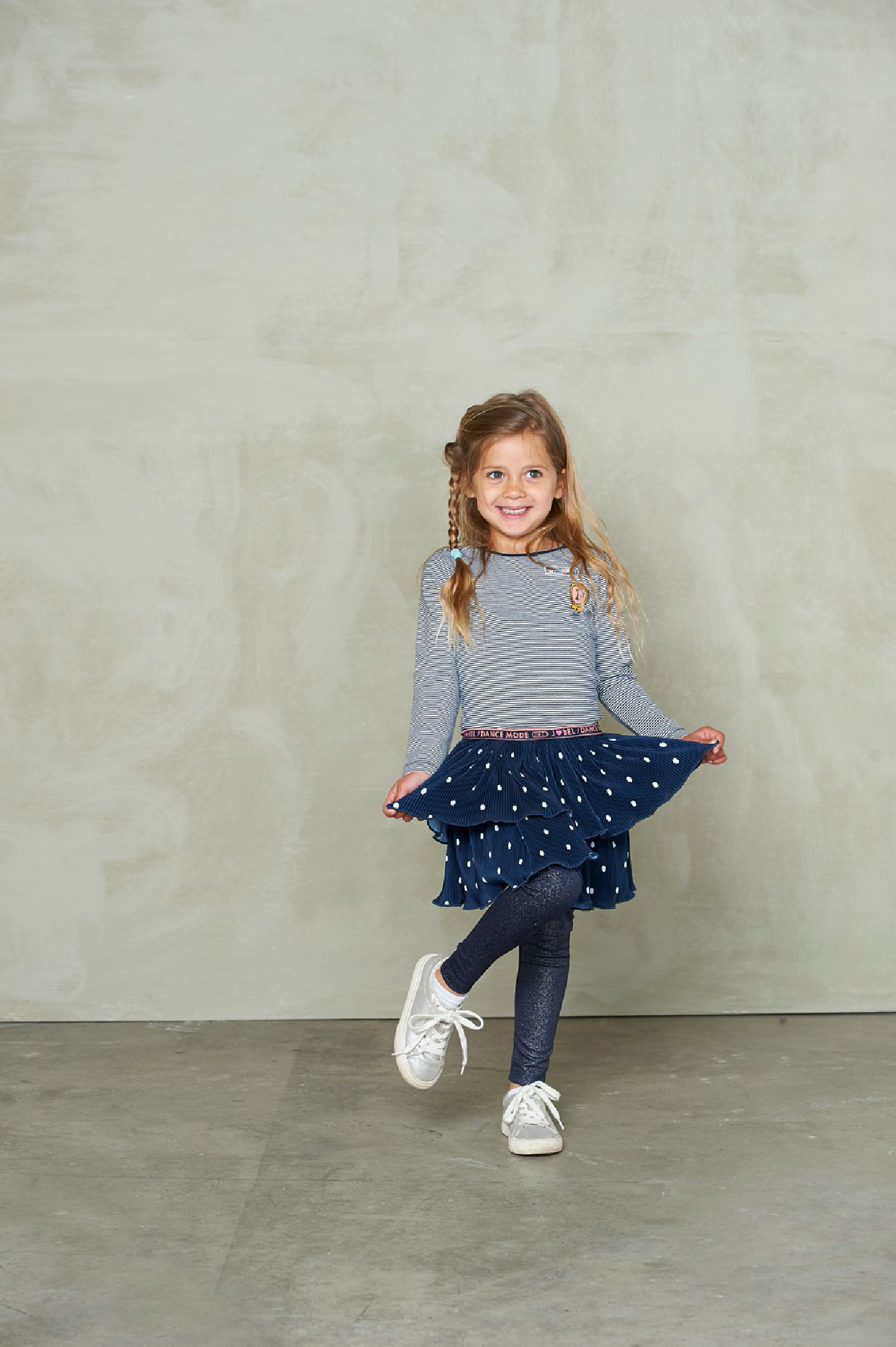 Meisjes Jurk streep / AOP - Pret-A-Party van Jubel in de kleur Zilver in maat 140.