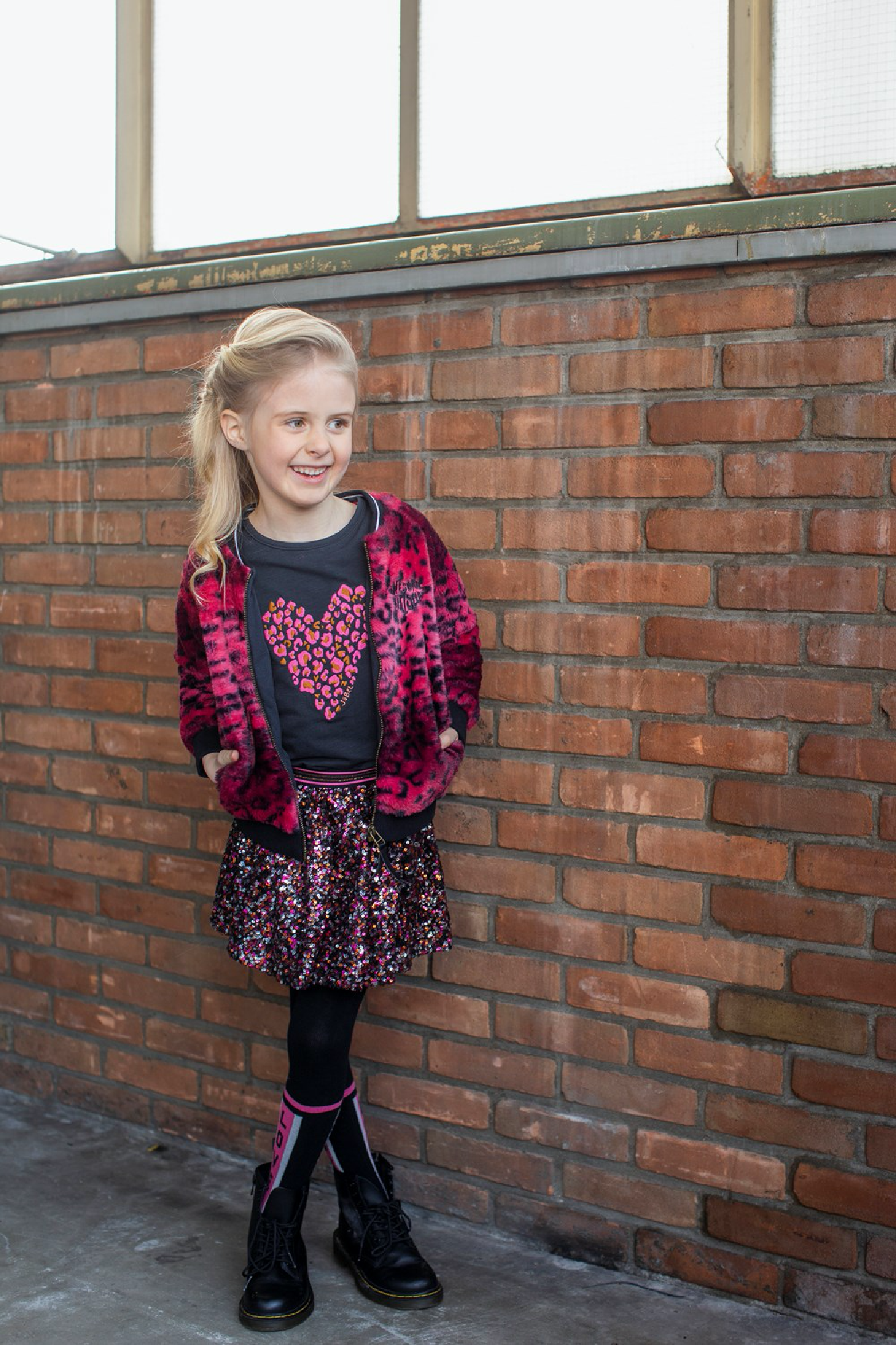 Meisjes Pailettenrok - Animal Attitude van Jubel in de kleur Roze in maat 140.