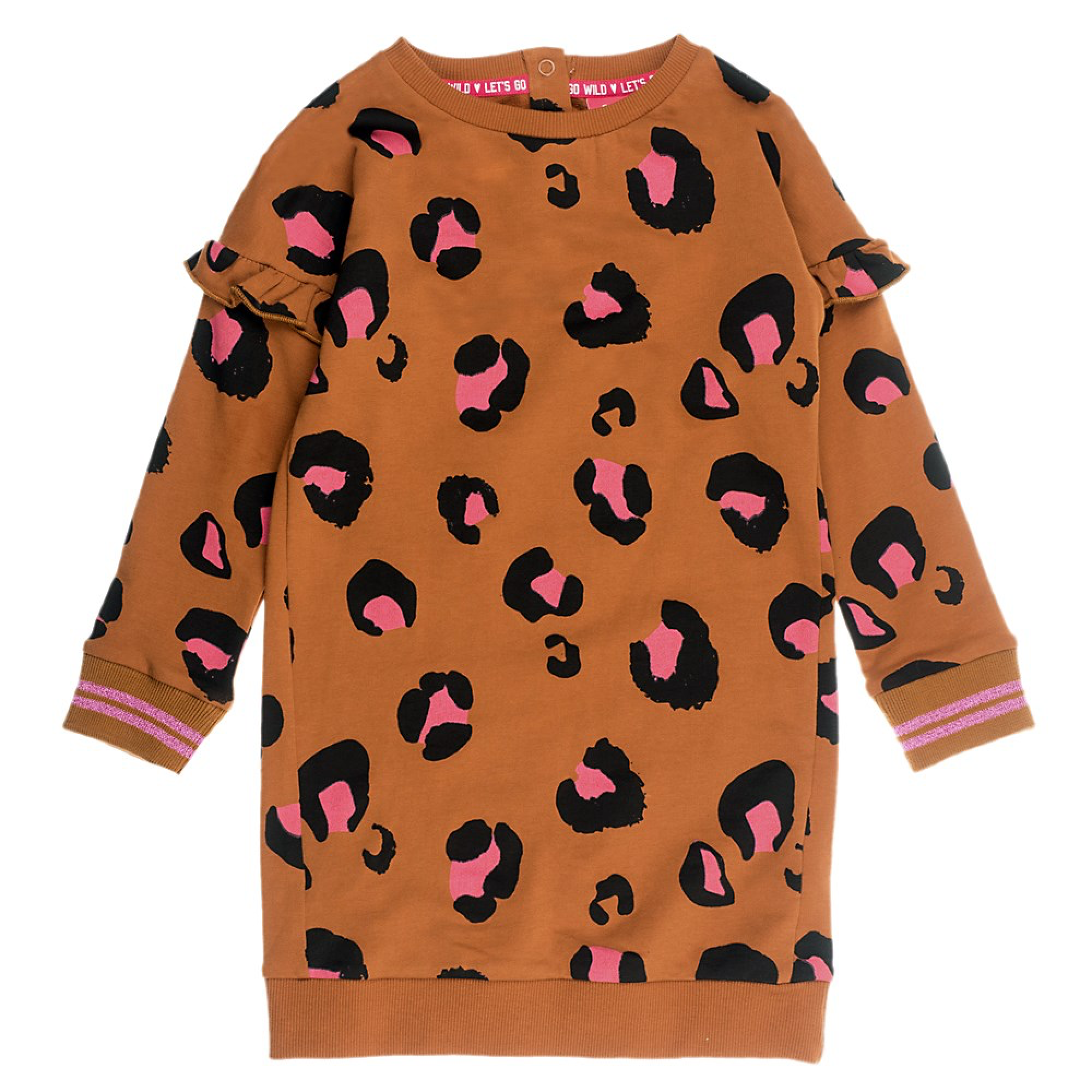 Meisjes Sweatjurk - Animal Attitude van Jubel in de kleur Bruin in maat 140.