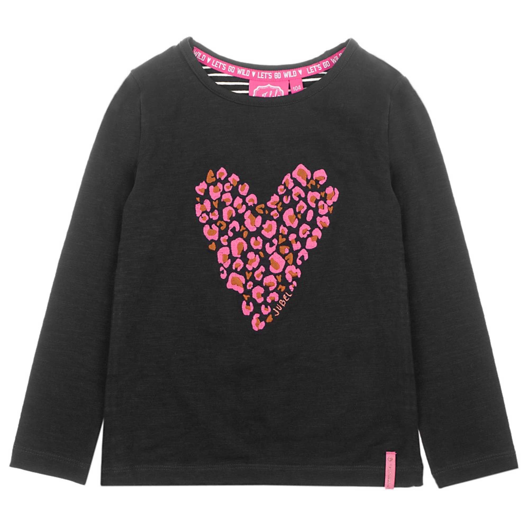 Meisjes Longsleeve - Animal Attitude van Jubel in de kleur Zwart in maat 140.