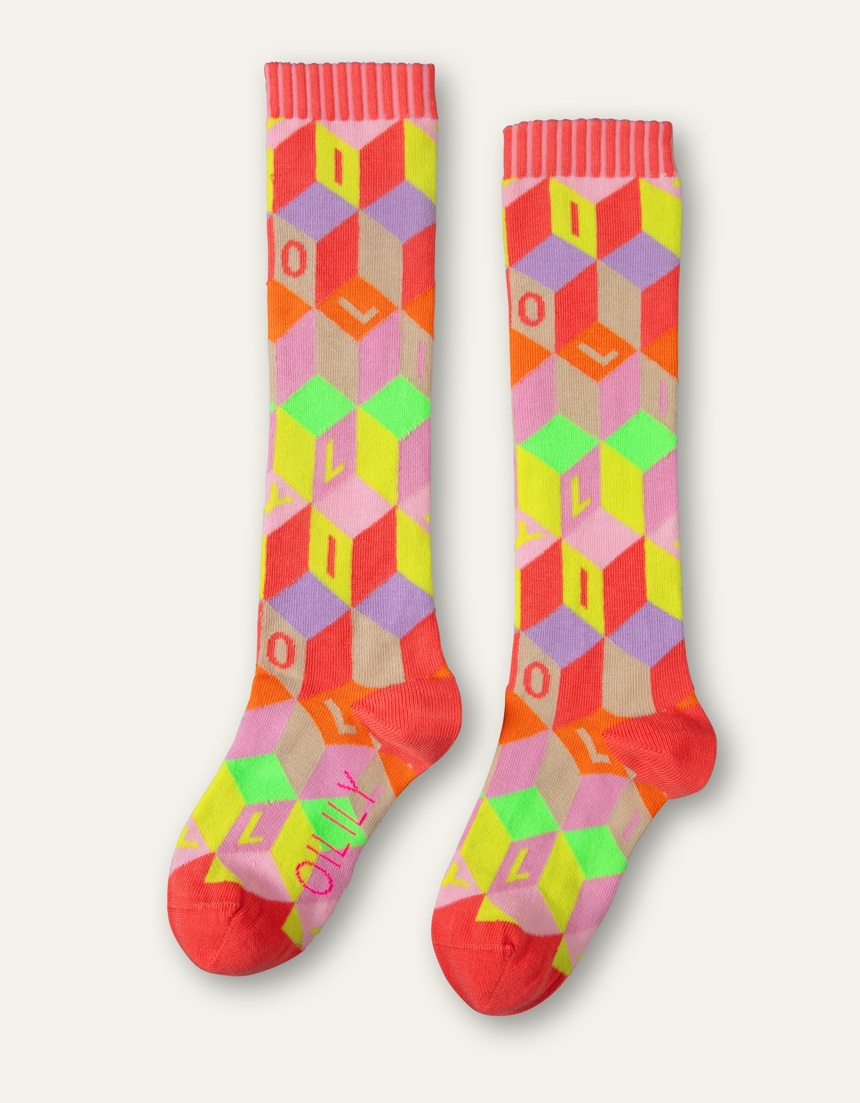 Oilily Marmota knee socks 15 multicolor blocks OILILY