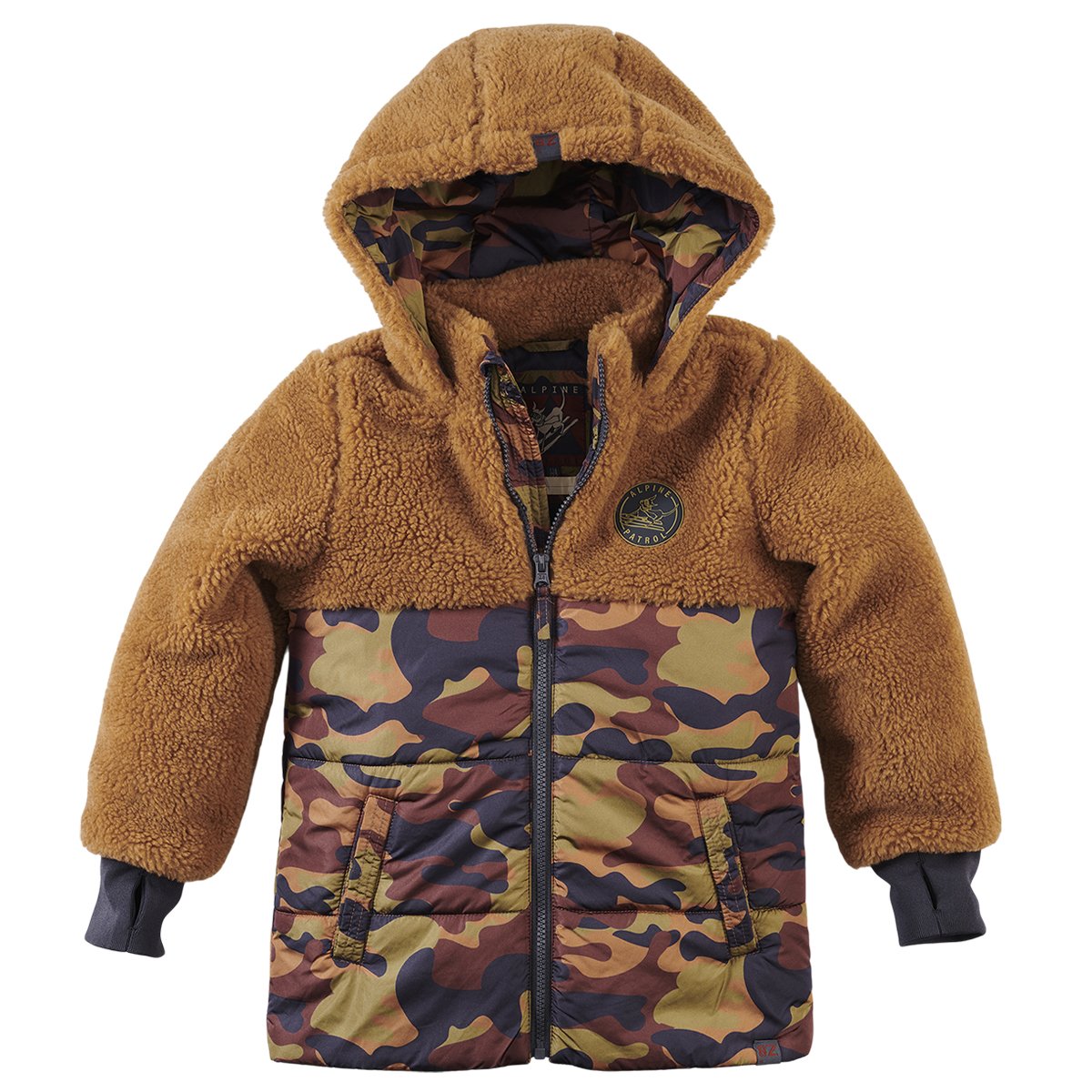 Jongens Winterjas Drake van Z8 in de kleur Gingerbread in maat 140/146.