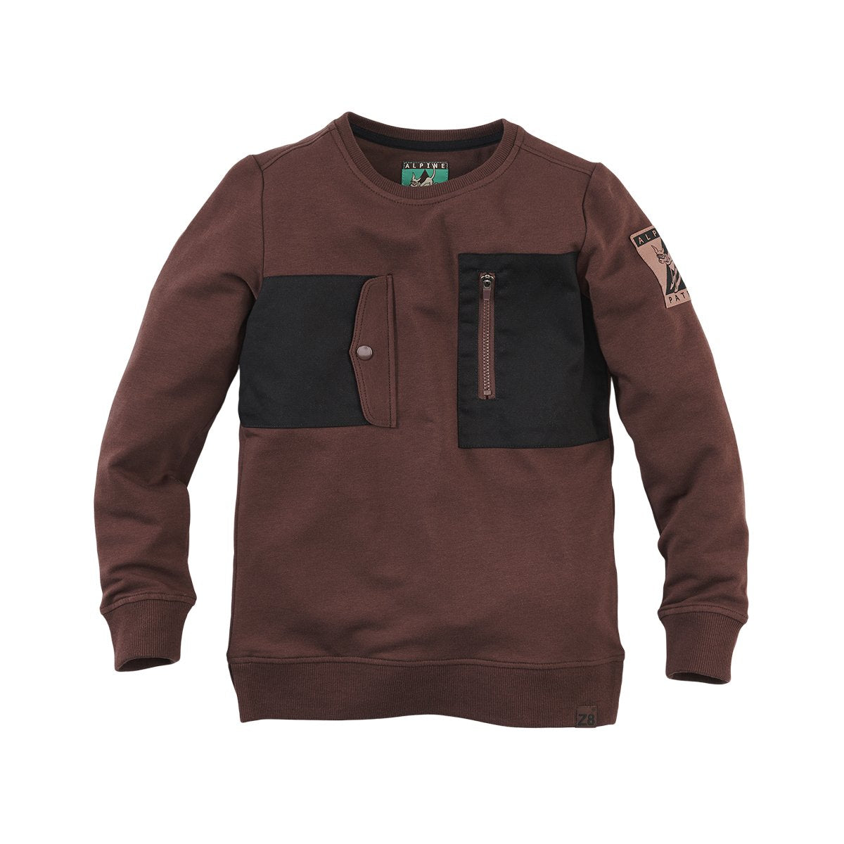Jongens Sweater Josh van Z8 in de kleur Wokka mokka in maat 140/146.