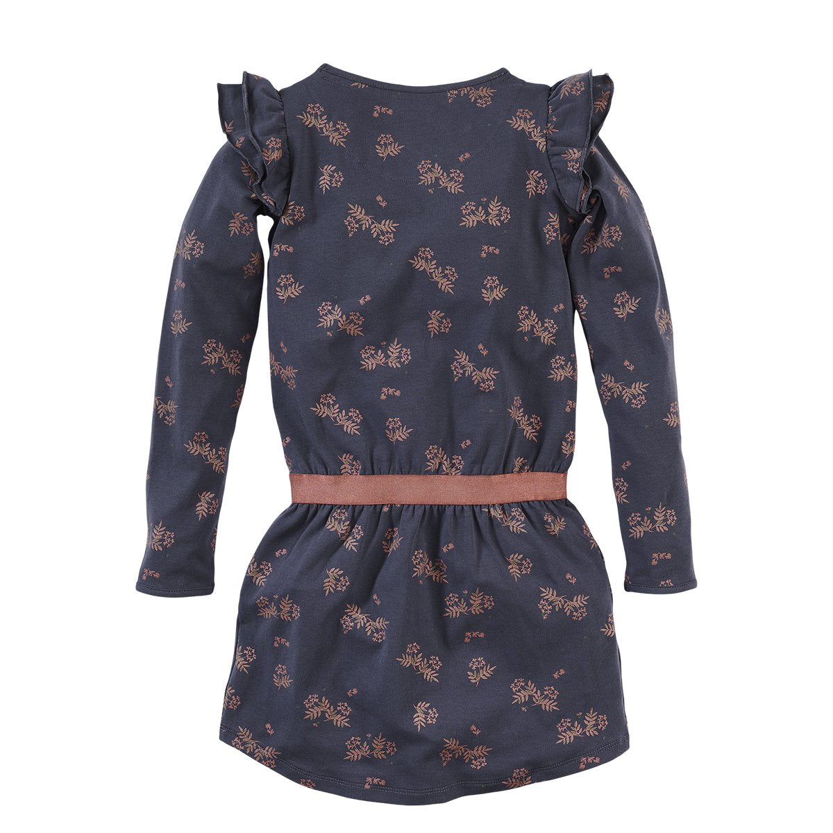 Meisjes Jurk lange mouw Maegan van Z8 in de kleur Lady gray/AOP in maat 140/146.