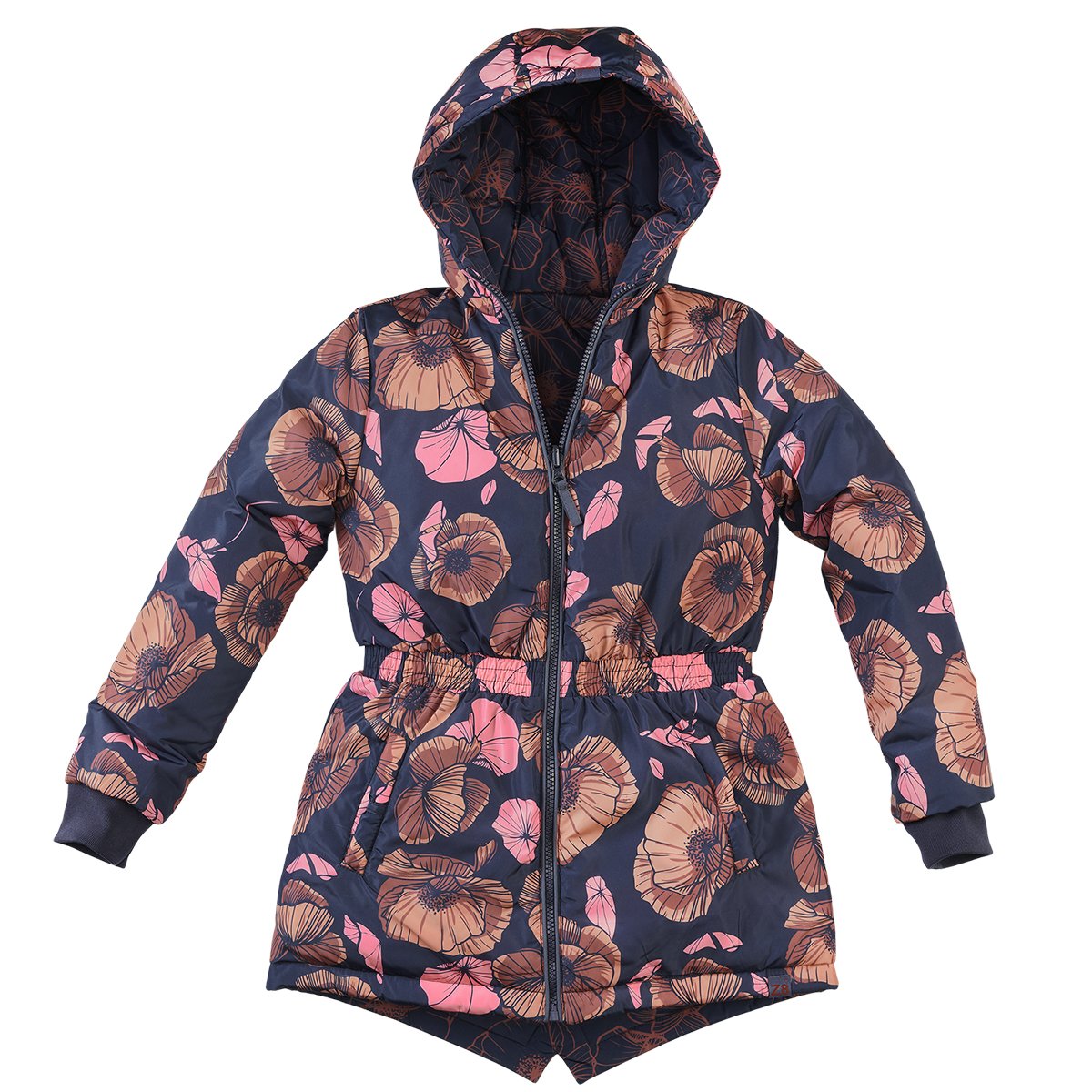 Meisjes Winterjas Sofie van Z8 in de kleur Lady gray/AOP in maat 140/146.