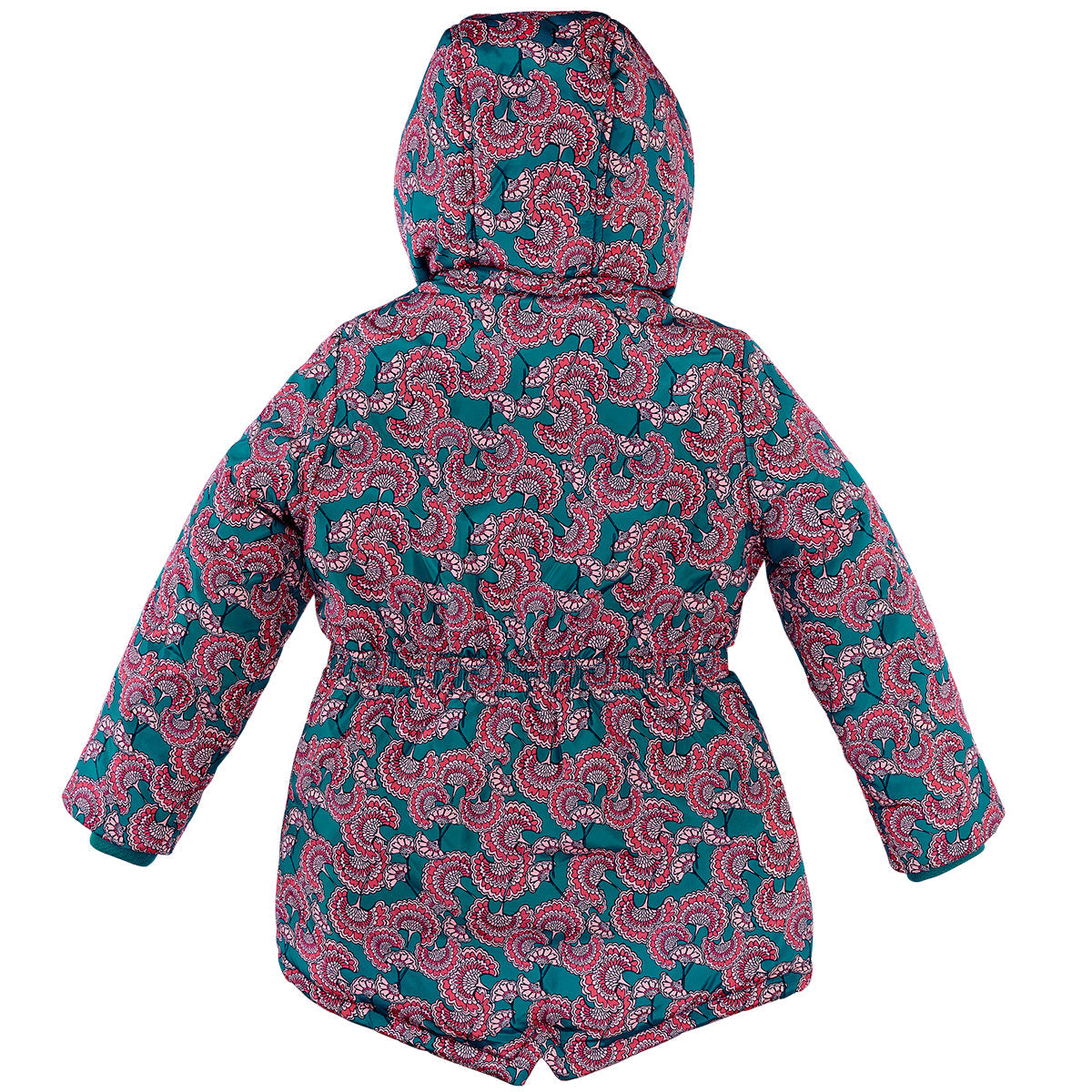 Meisjes Winterjas Lindy van Z8 in de kleur Teal deal/AOP in maat 140-146.