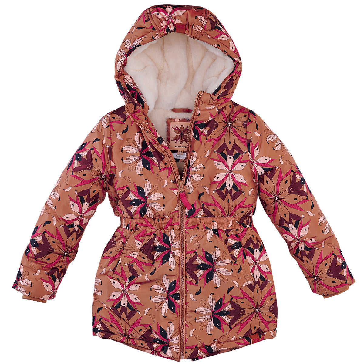 Meisjes Winterjas Arline van Z8 in de kleur Down to earth/AOP in maat 140-146.