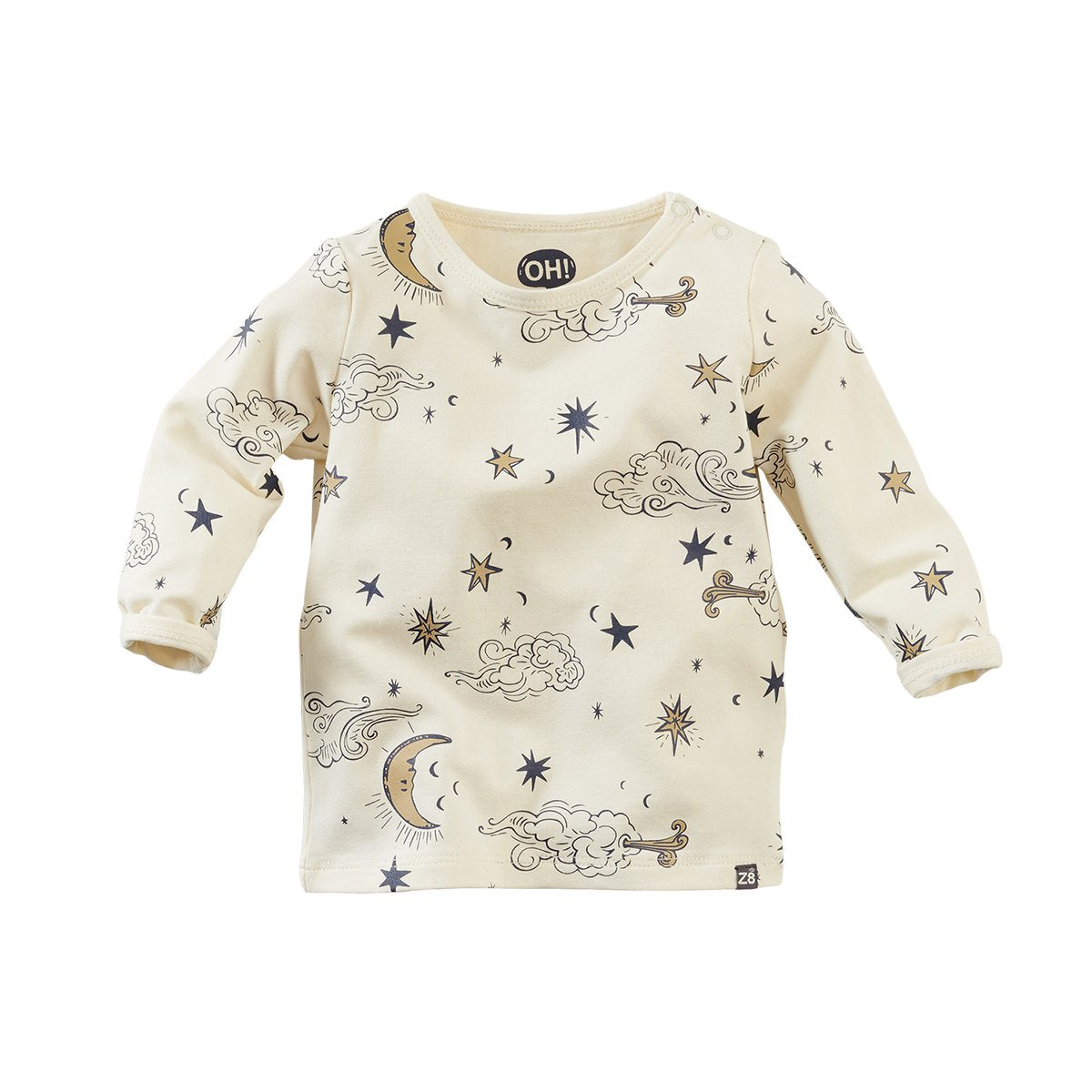 Babys Longsleeve Fraser van Z8 in de kleur Linen laundry/AOP in maat 74.