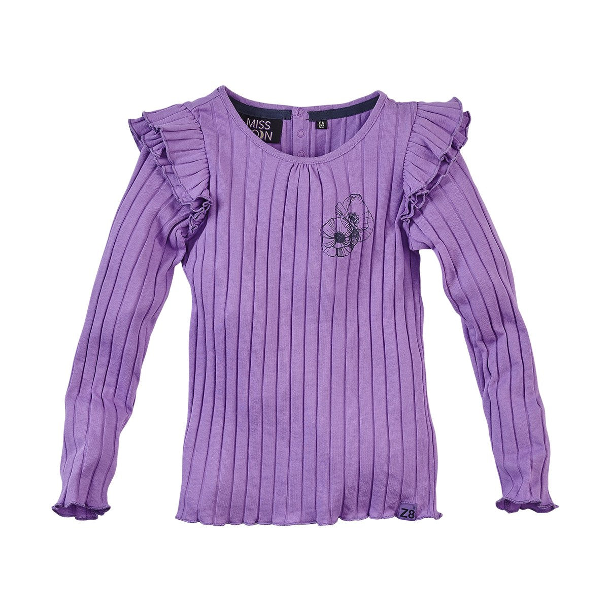 Meisjes Longsleeve Zazu van Z8 in de kleur Purple power in maat 140/146.